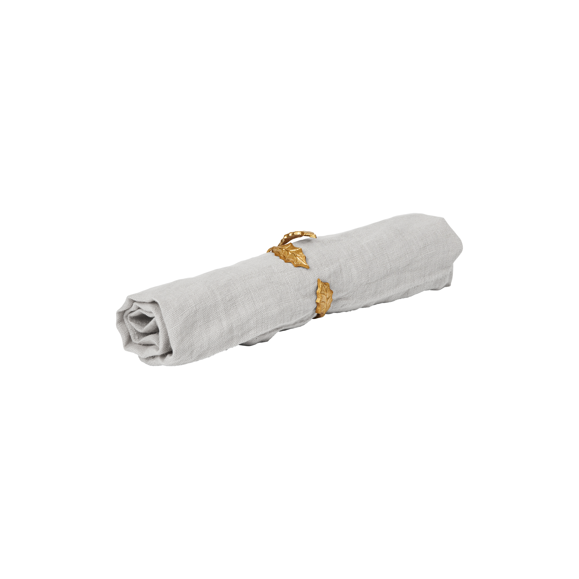 Ferm Living - Holly Leaf Napkin Rings 4 stk., brass