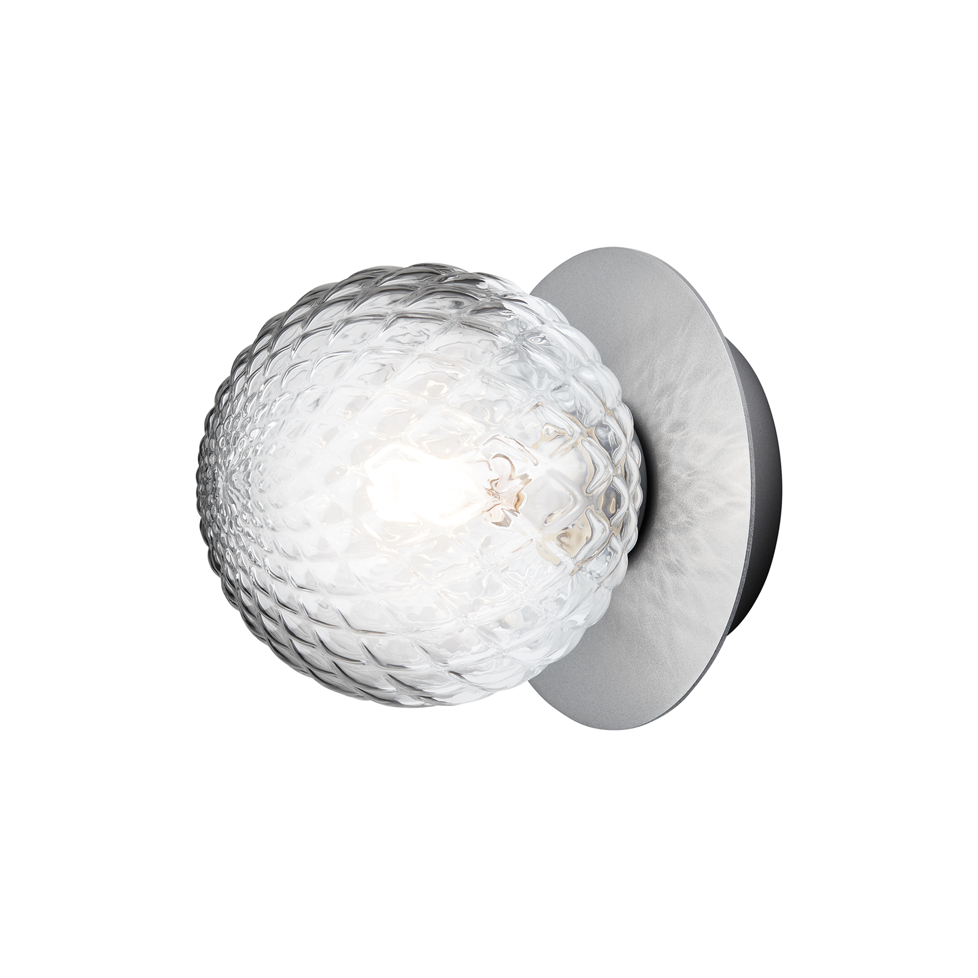 Nuura - Liila 1 Small Wall Lamp, light silver/optic clear