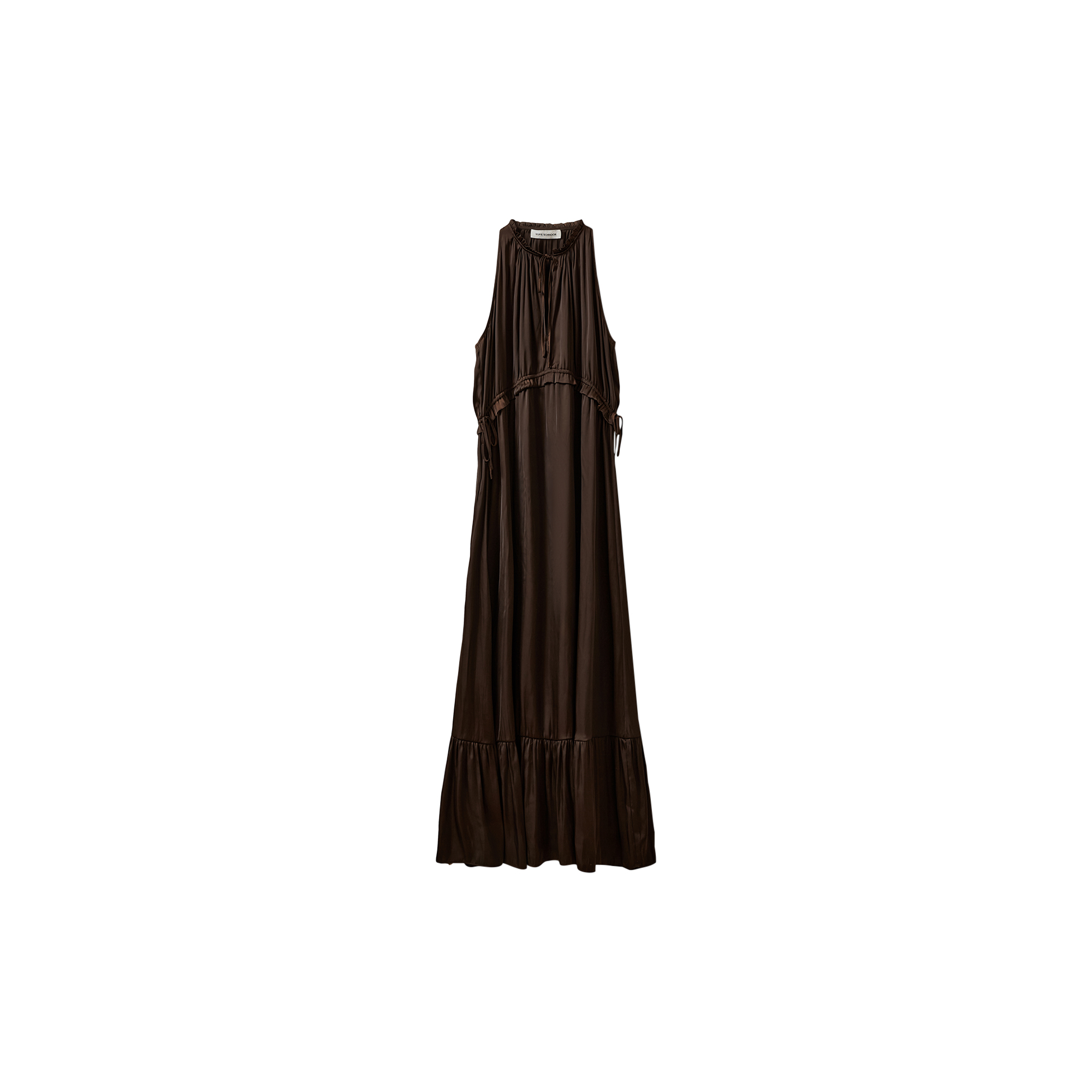 Sofie Schnoor - MELSW HALTER NECK MAXI DRESS, intense brown - Str. 40