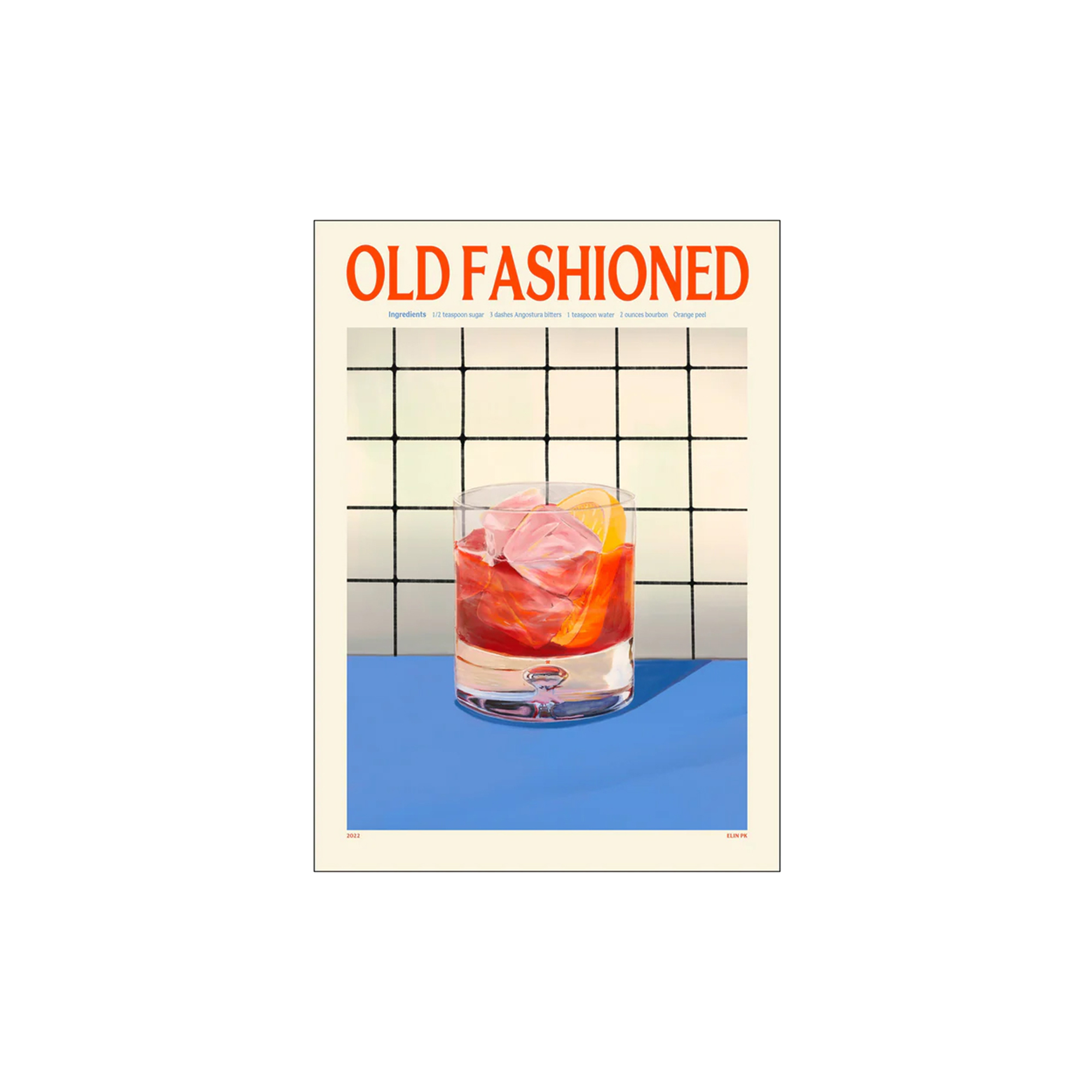 Poster & Frame - PSTR Studio x Elin PK - Old Fashioned - 30x40 cm