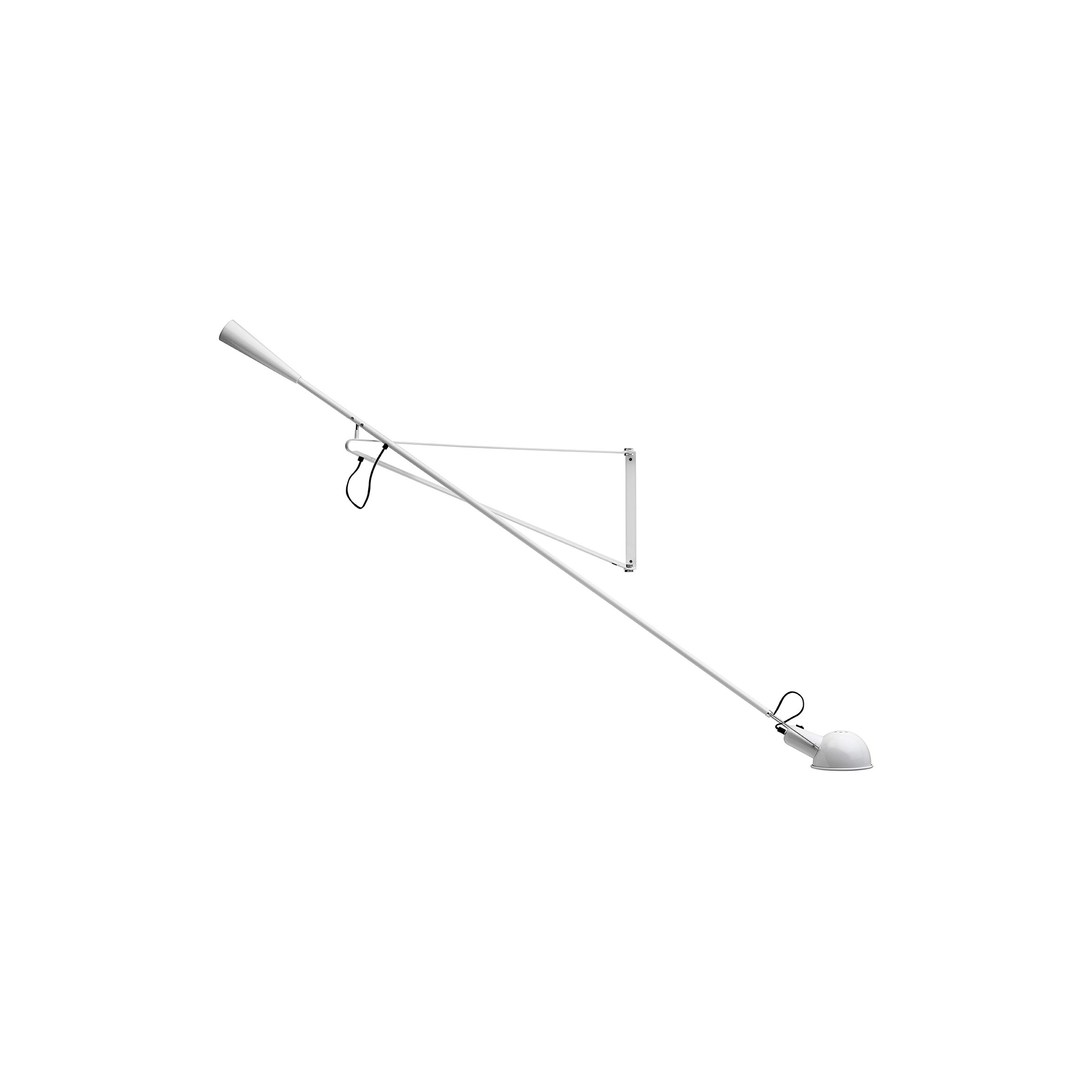 Flos - Flos 265 væglampe, hvid - L: 205 cm.