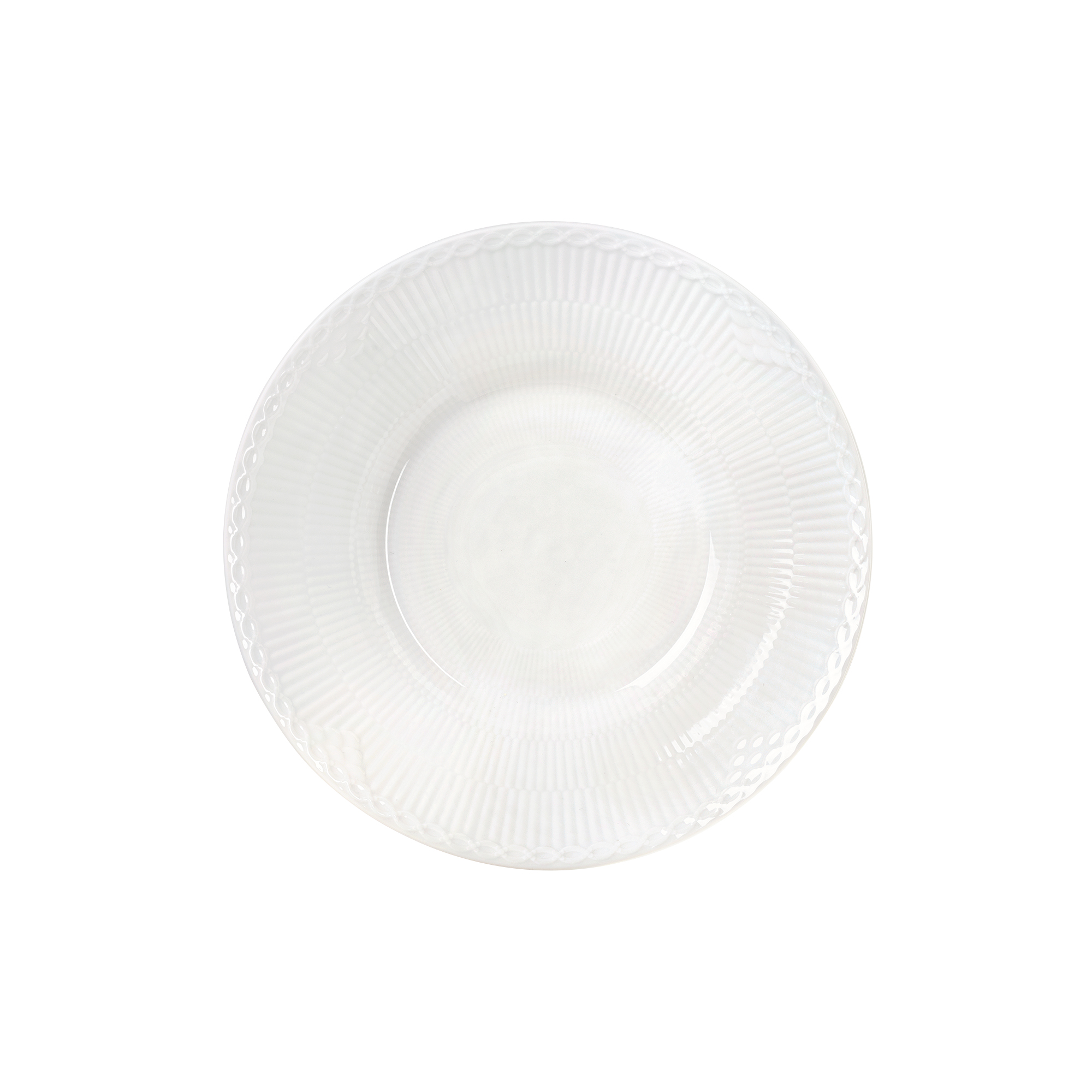 Royal Copenhagen - Hvid Halvblonde dyb tallerken Ø 24 cm