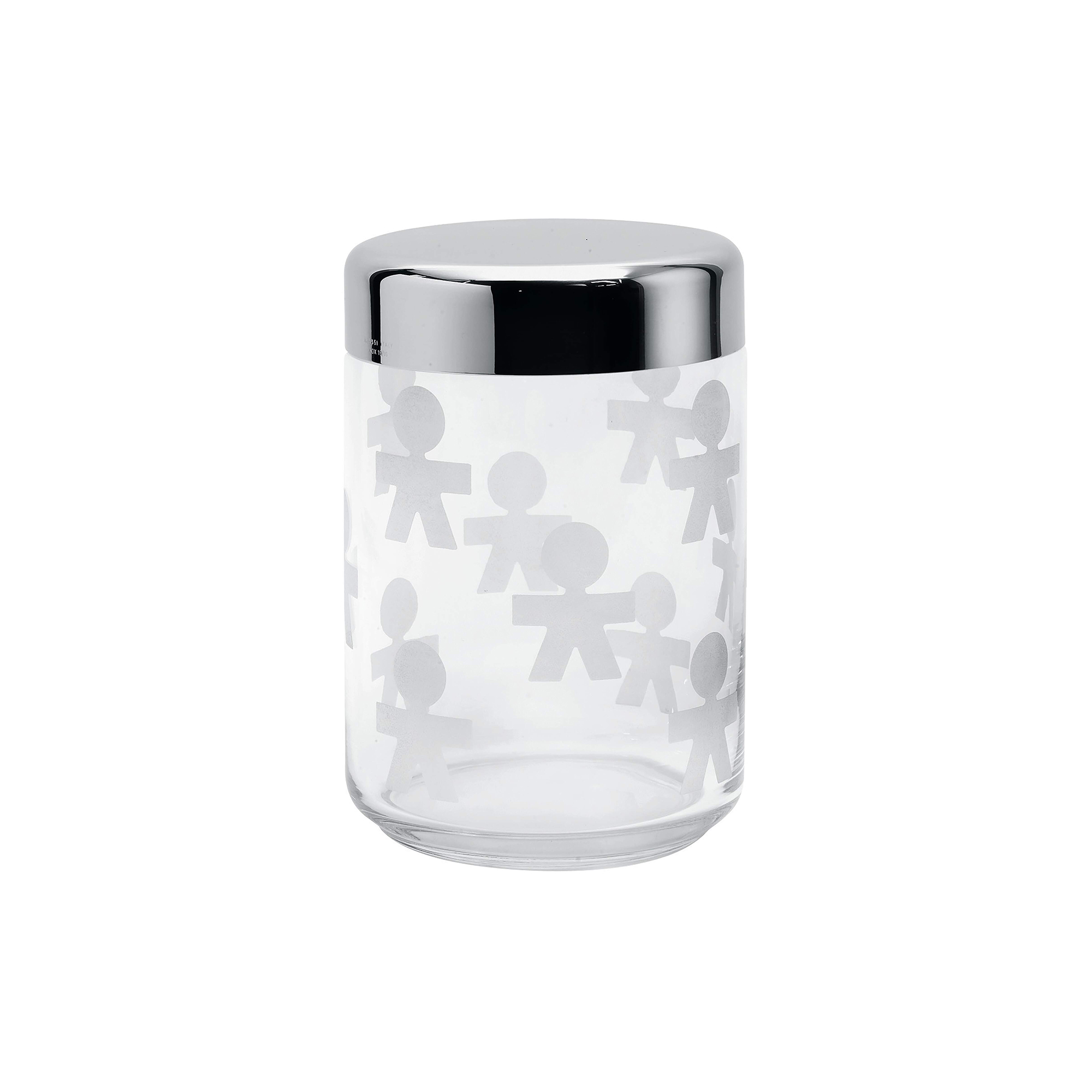 Alessi - Girotondo opbevaringsglas, 100 cl - H: 15,8 x Ø 10,5 cm.