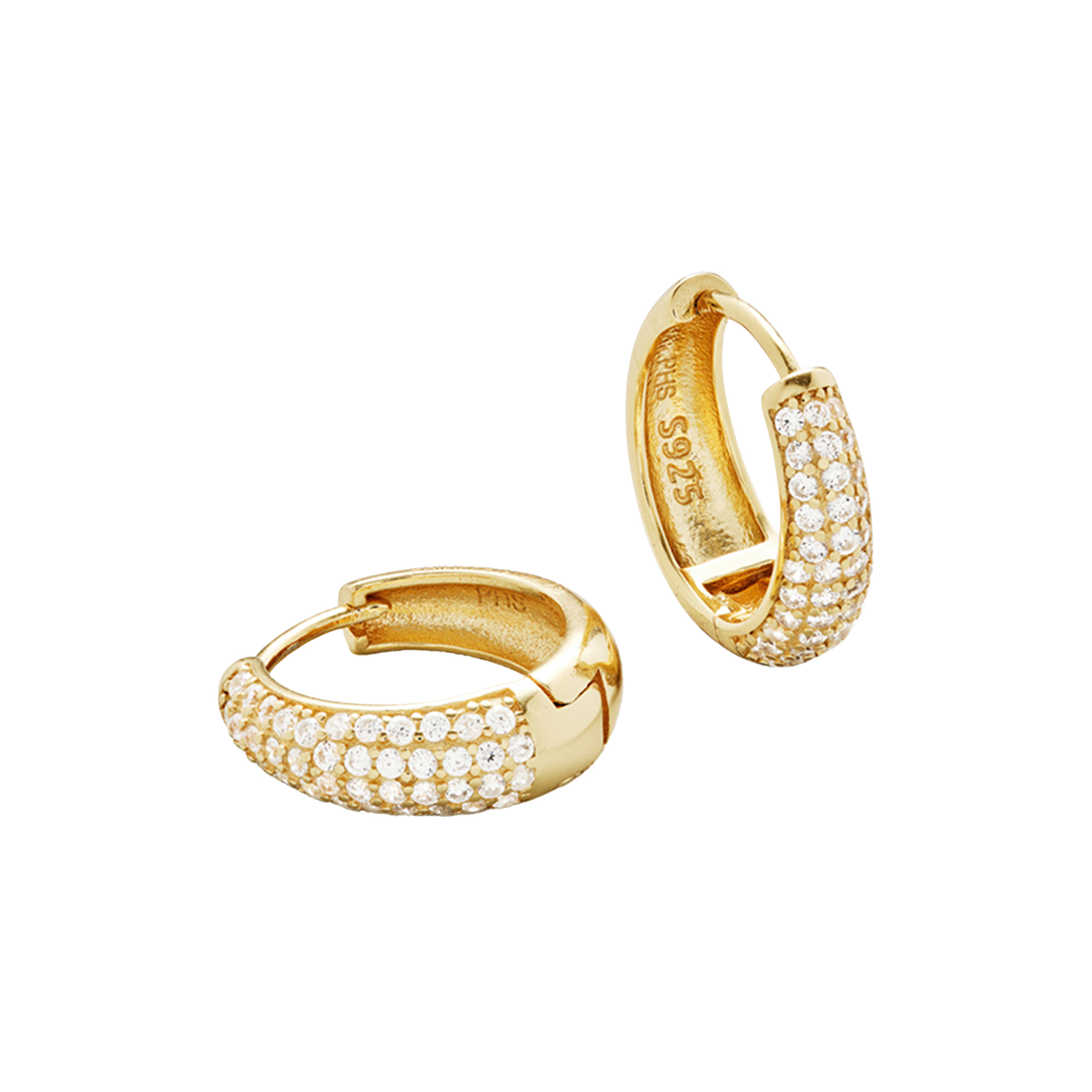 Philippa Studios - Dome Pave Hoops - M