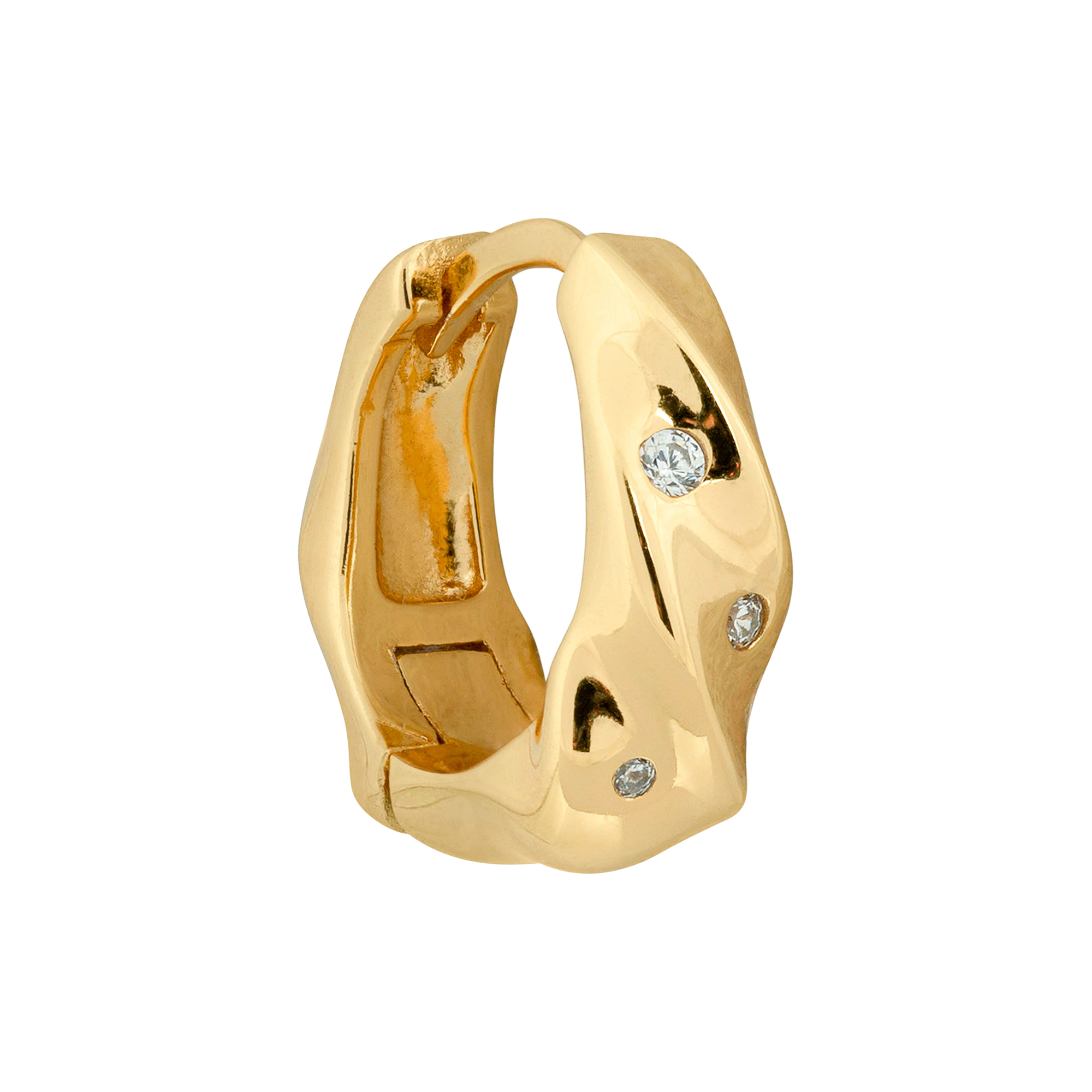 The Earring Shop - Twist Huggie Large - Large