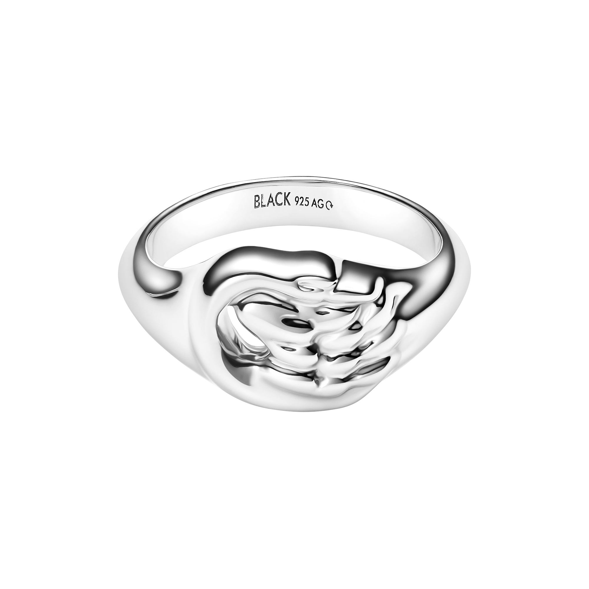 Maria Black - Swan Mini Signet Ring, silver - 52
