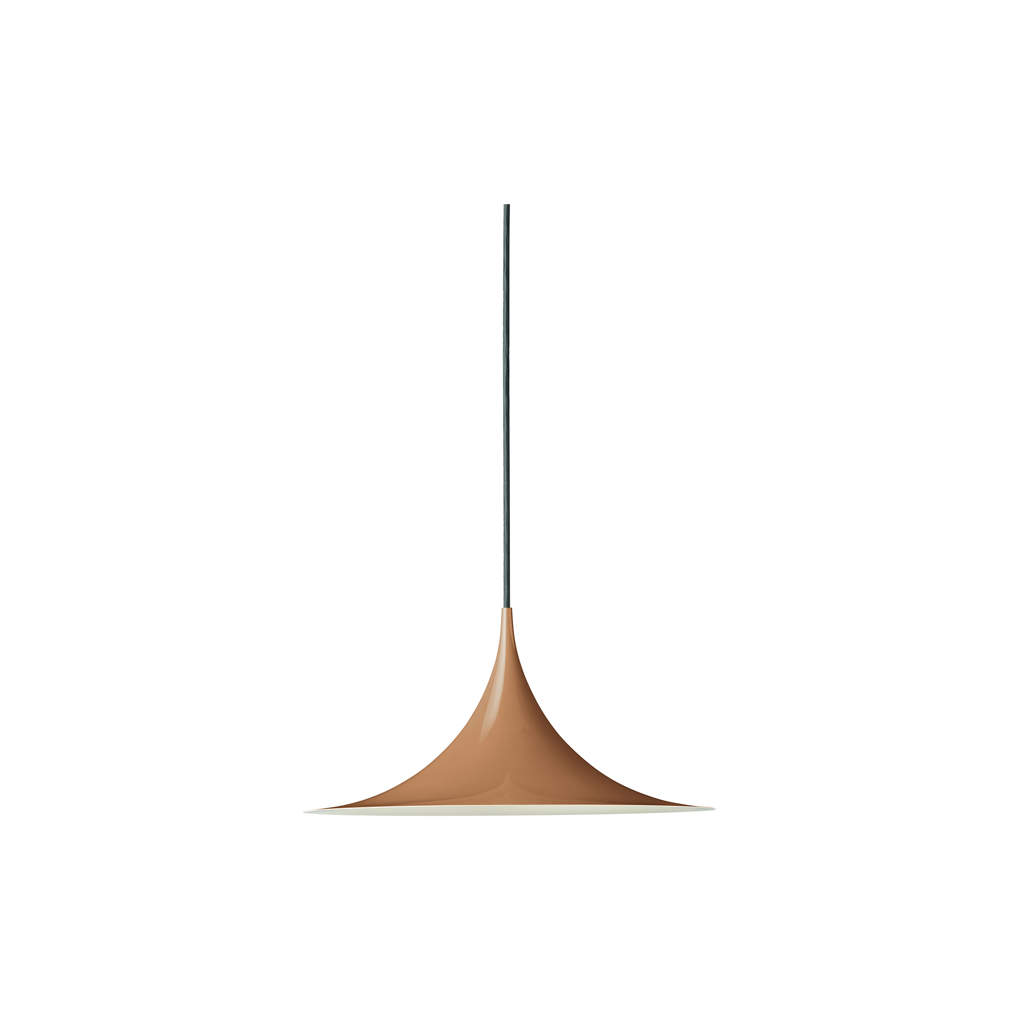 GUBI - Semi Pendant, roasted pumpkin glossy - H: 22 x Ø 30 cm.