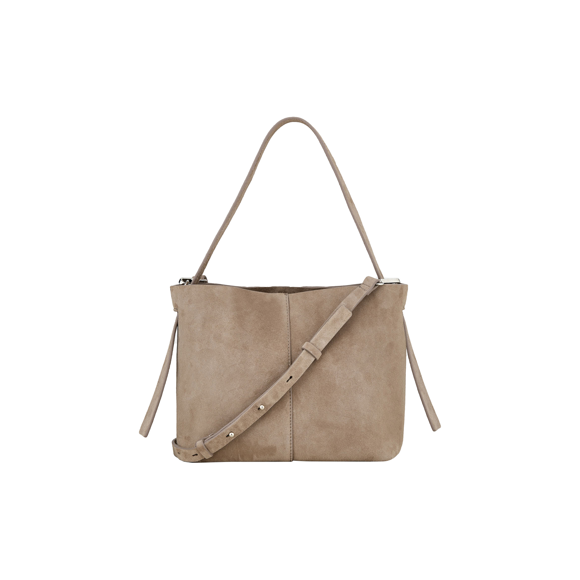 Becksöndergaard - Suede Fraya Small Bag, moral gray