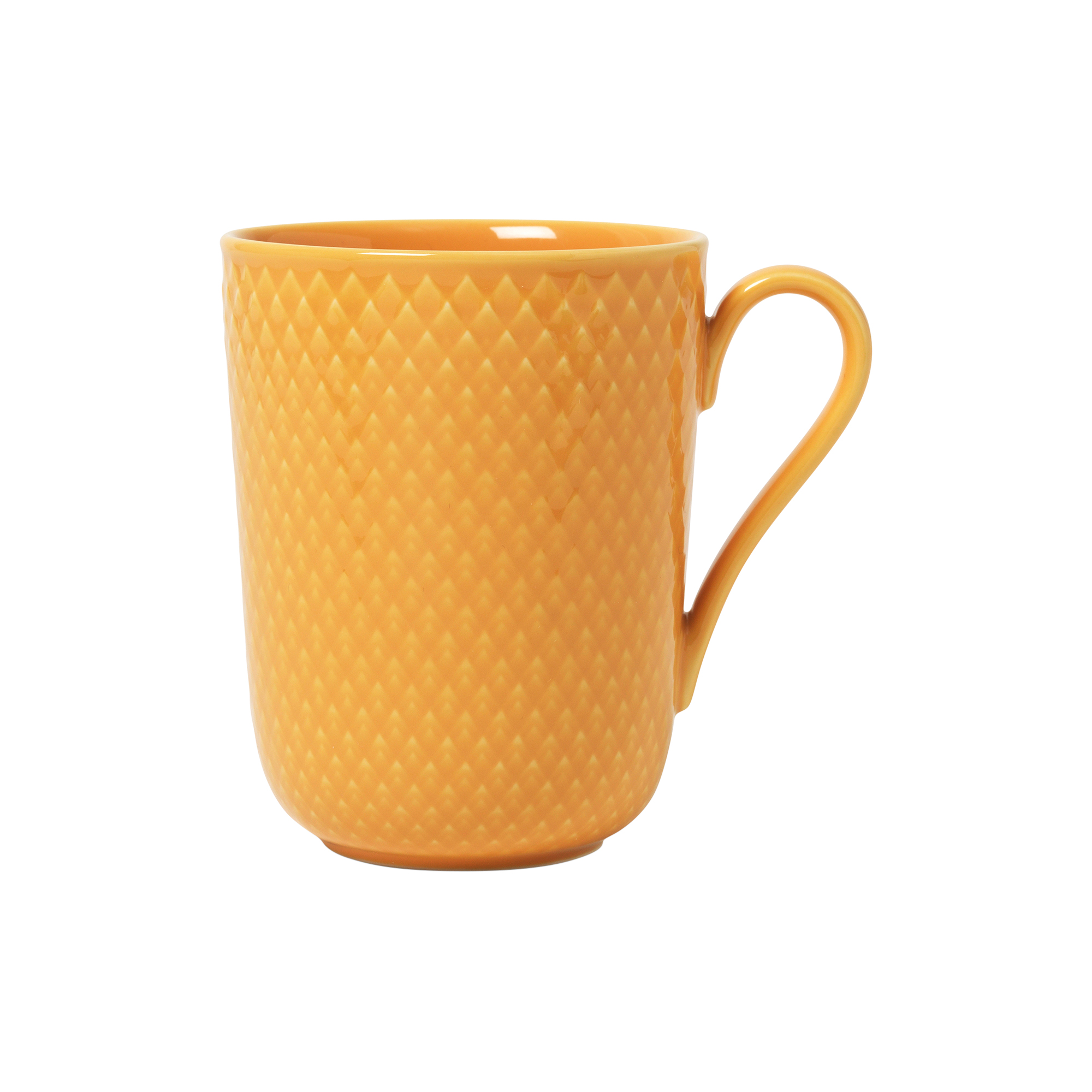 Lyngby Porcelæn - Rhombe Color krus med hank, gul