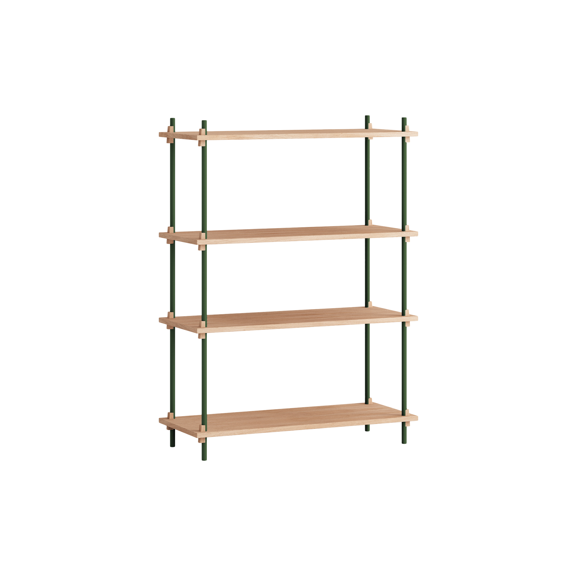 MOEBE - Shelving Classic Medium, oak/pine green