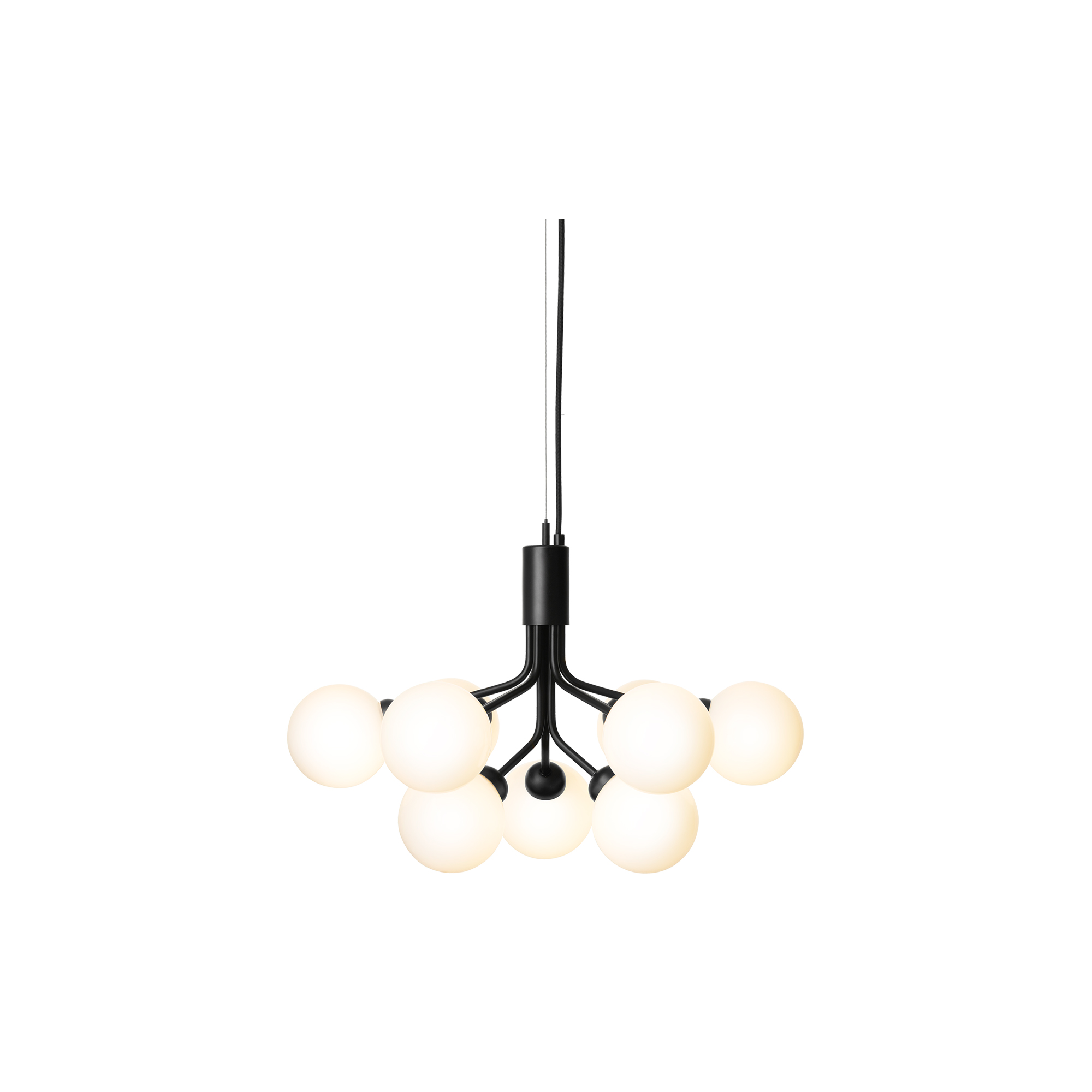 Nuura - Apiales 9 Pendant, satin black/opal