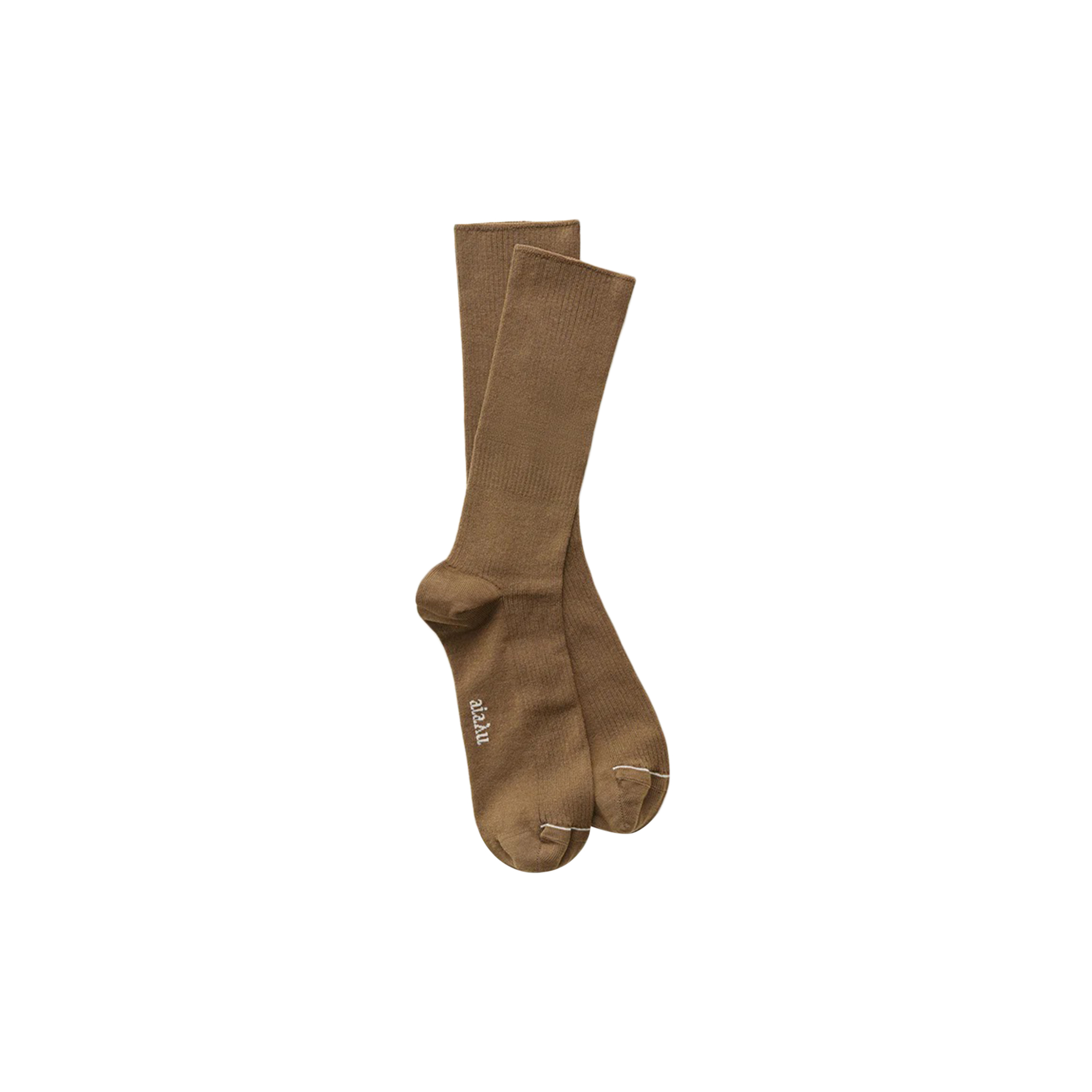 Aiayu - Cotton Rib Socks, chestnut - 39-41