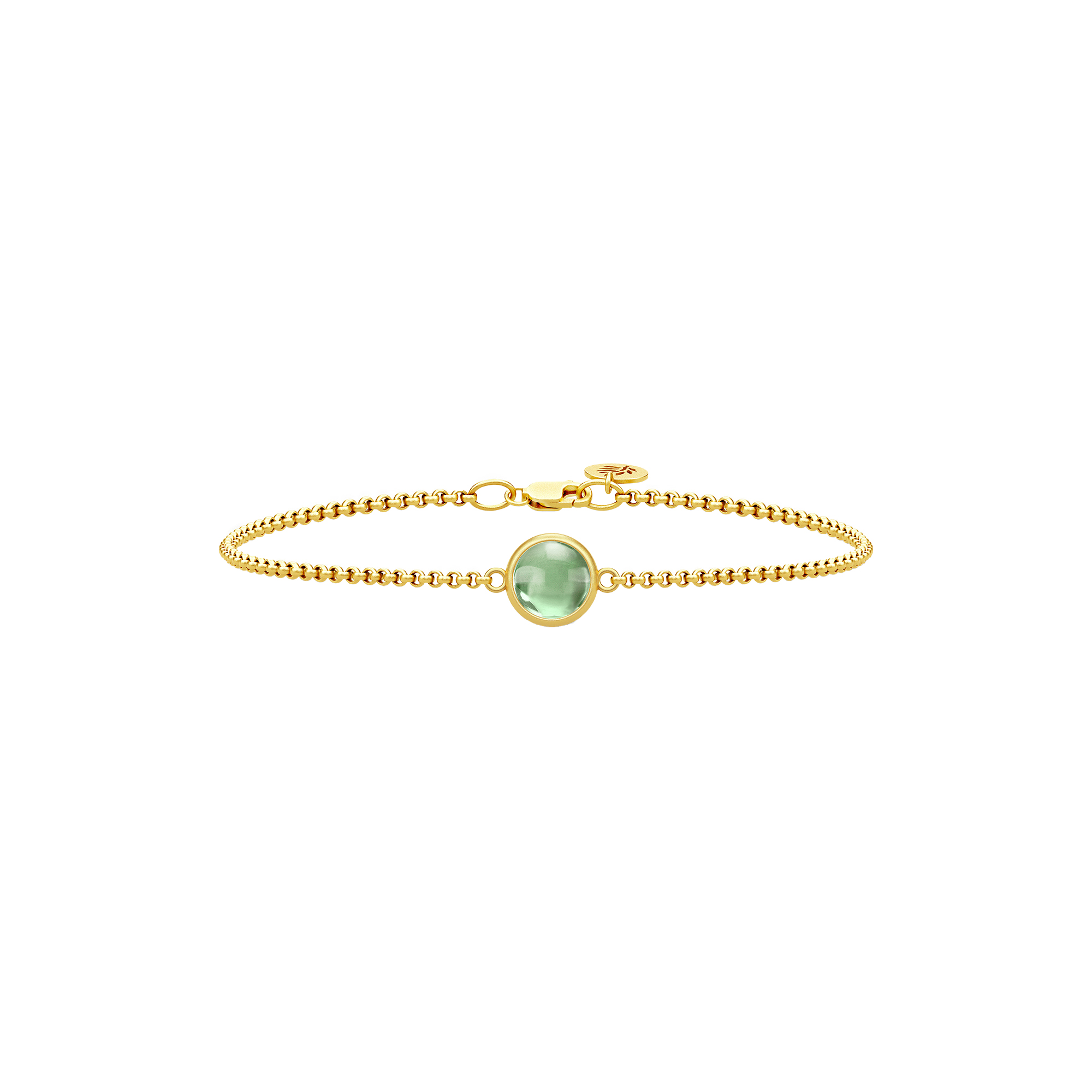 Julie Sandlau - Primini Armbånd, gold/green amethyst