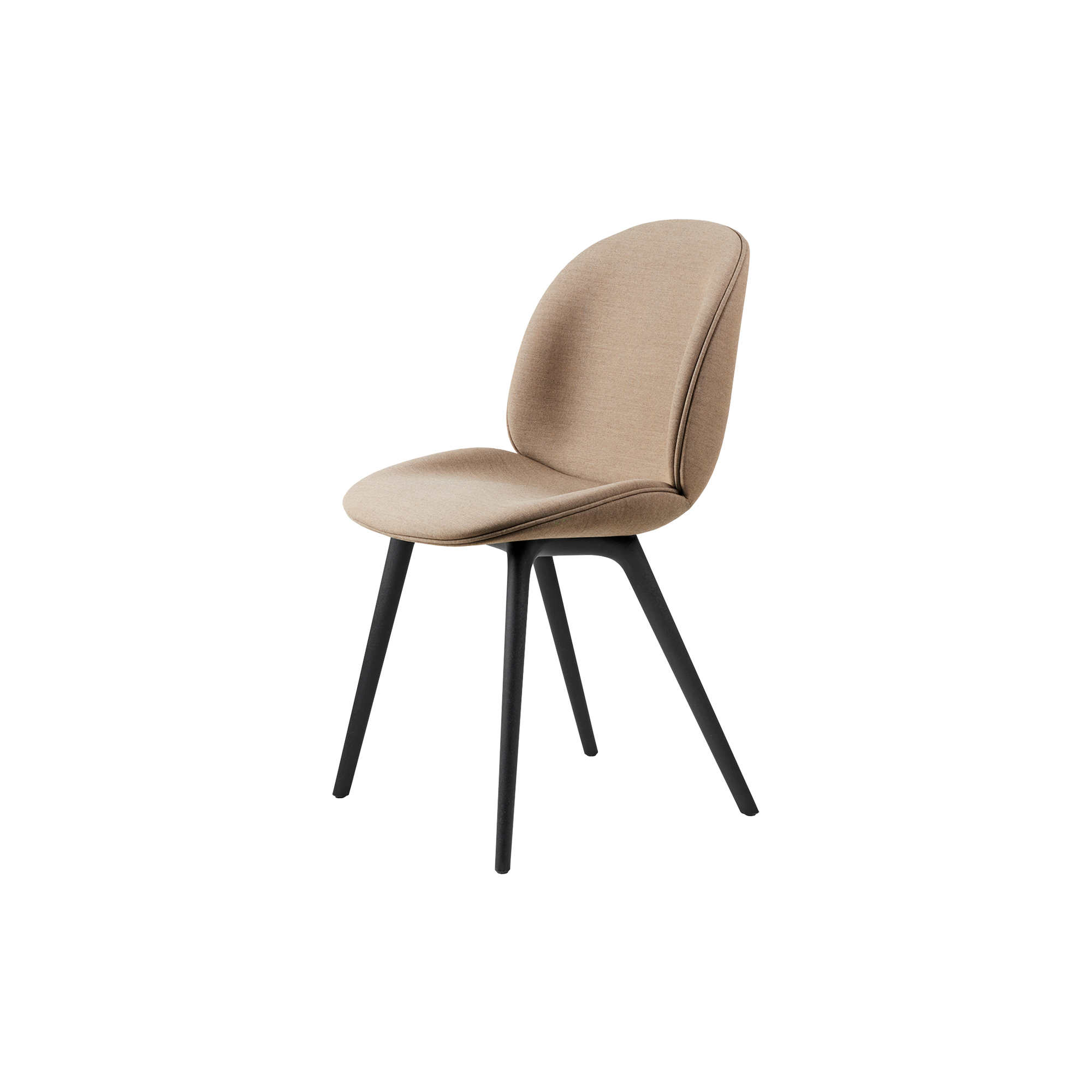 GUBI - Beetle Dining Chair Fully Upholstered, Remix 233/black - H: 87 x B: 56 x D: 58 cm.