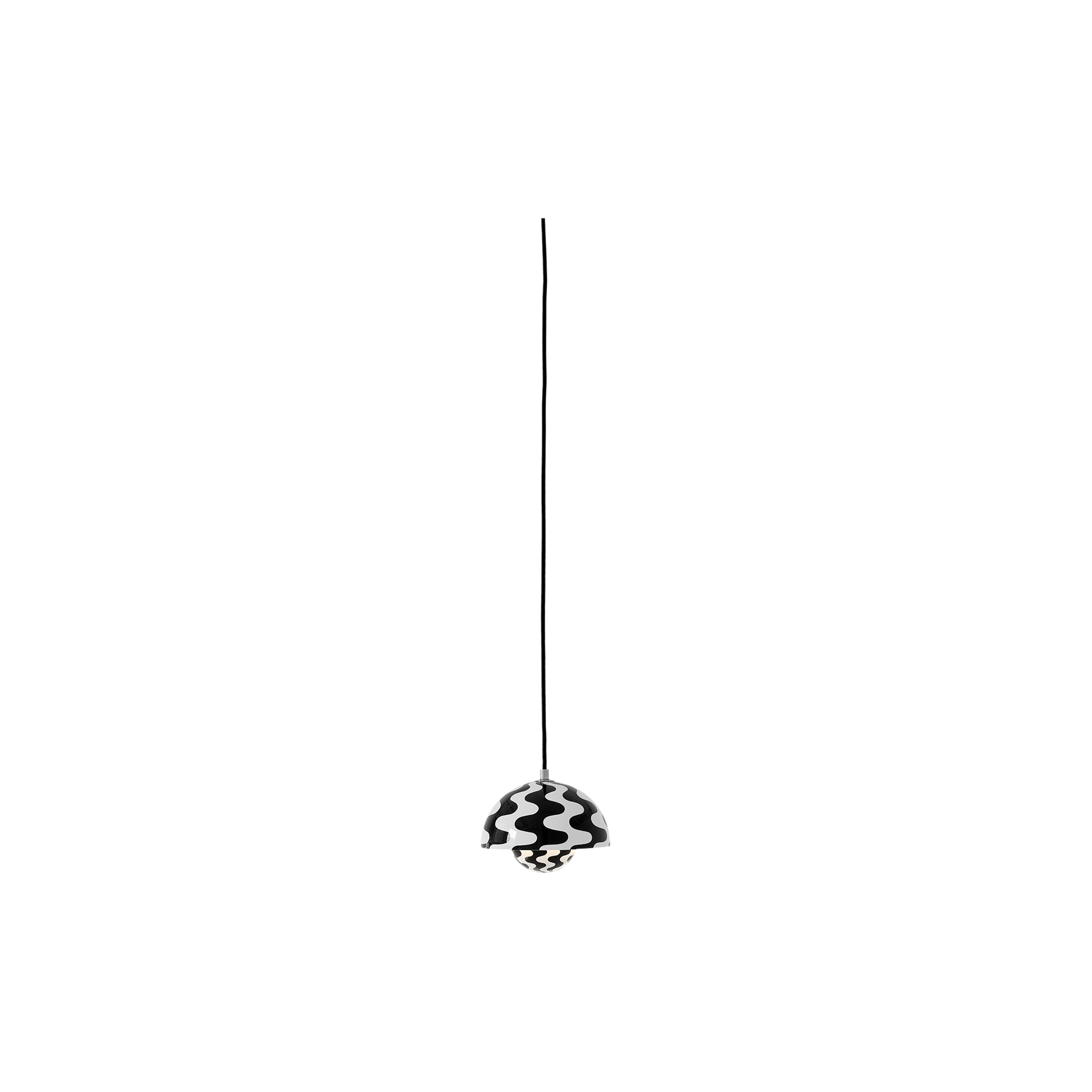 &Tradition - Flowerpot VP10 Pendant, black & white pattern
