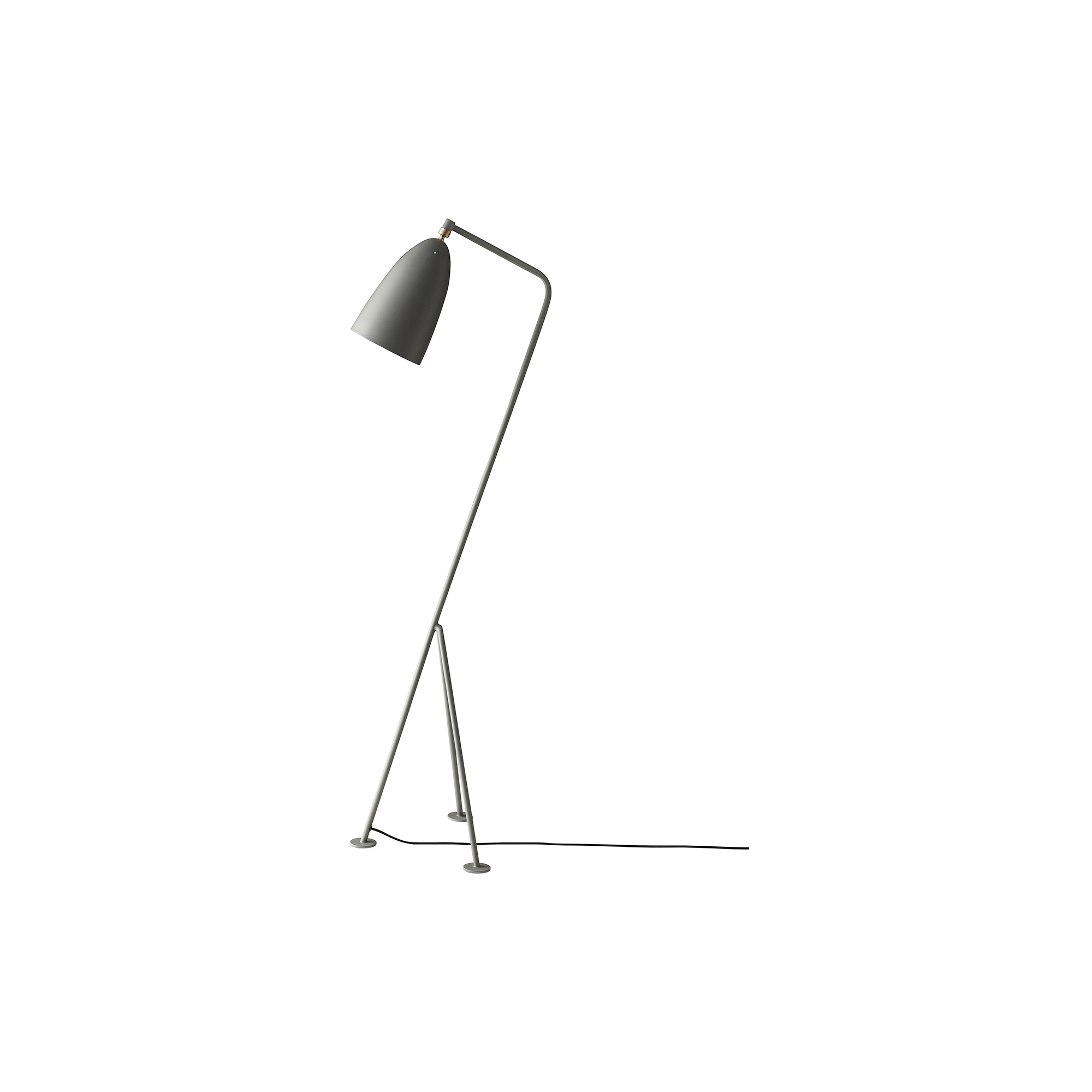 GUBI - Gräshoppa Floor Lamp, dusty blue semi matt - H: 125 x Ø 37,5 cm.