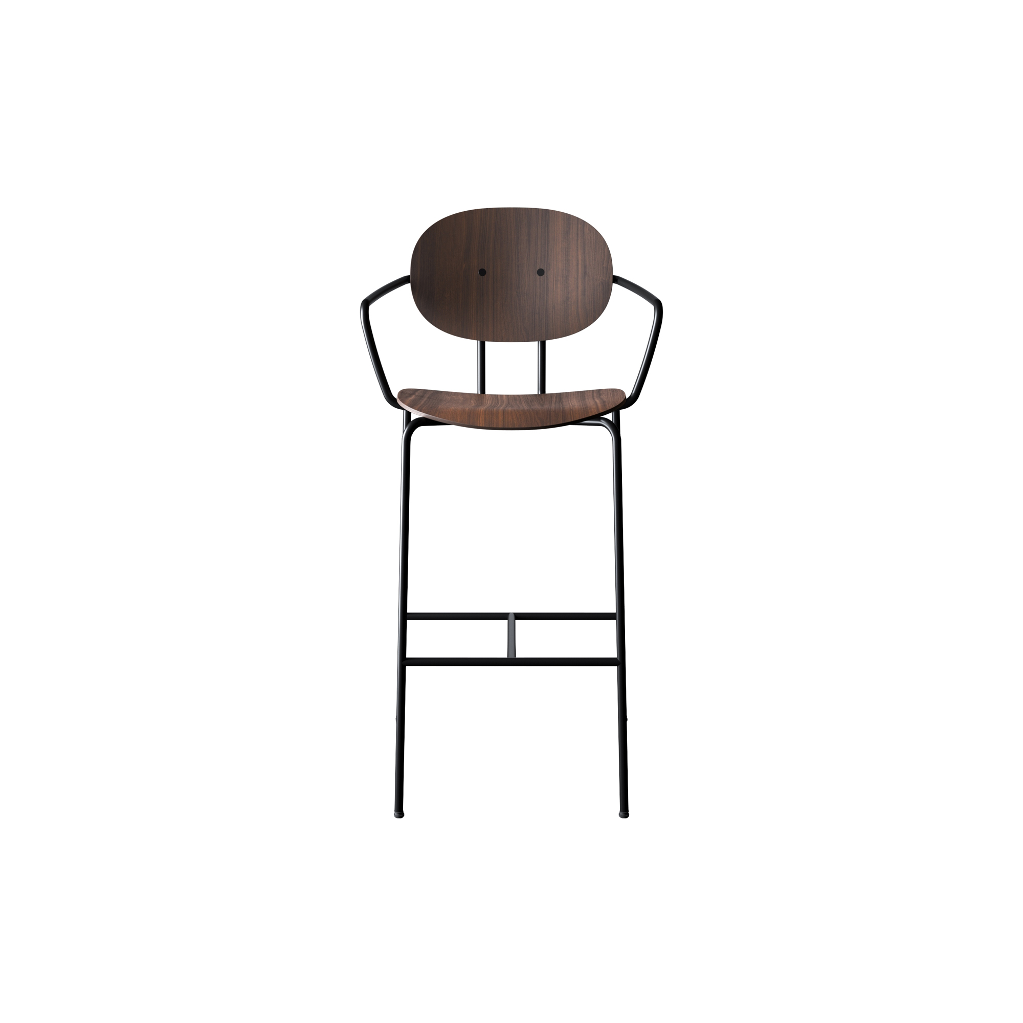 Sibast Furniture - PIET HEIN Bar Chair with Arms, olieret valnød - H: 108 x B: 55 cm.