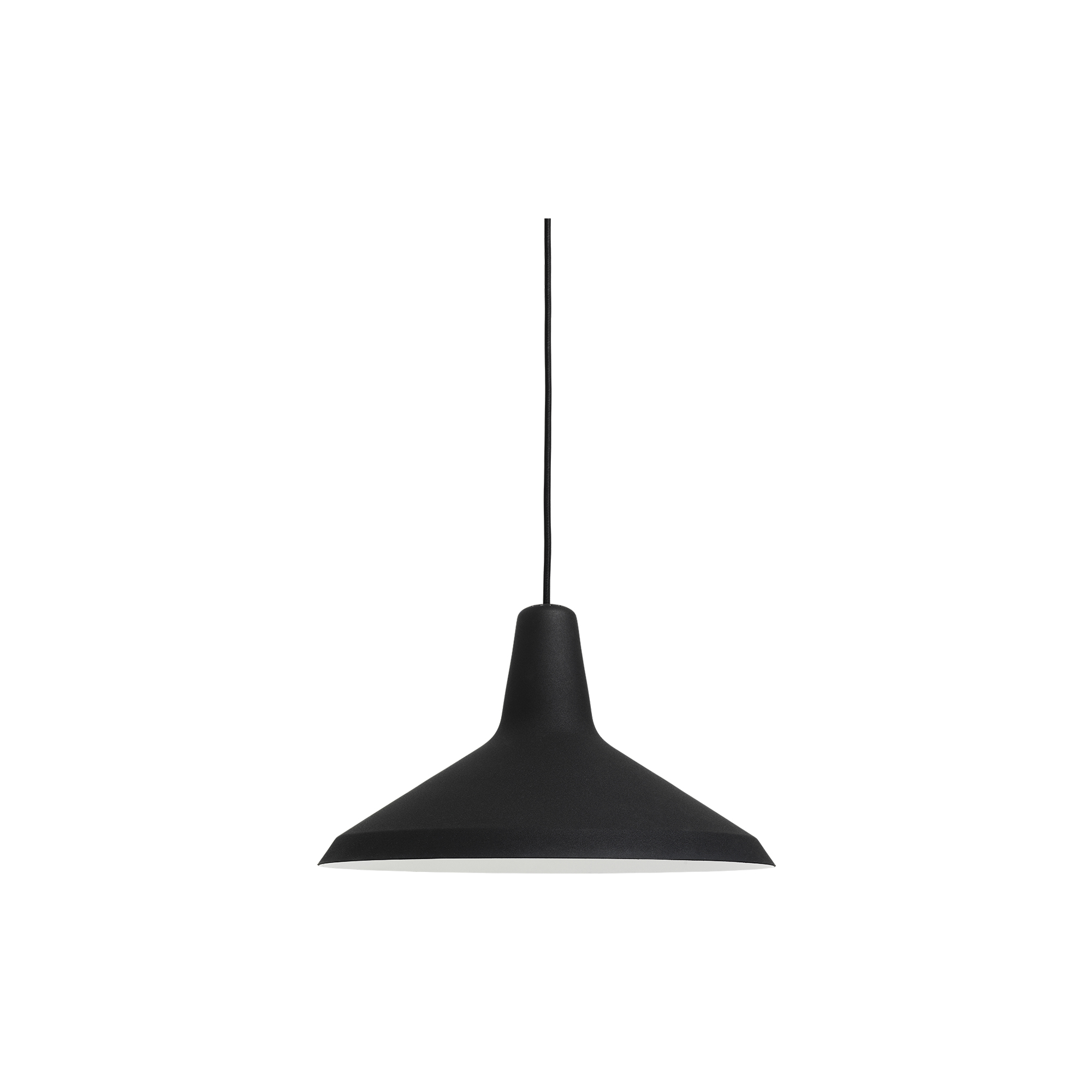 GUBI - G-10 Pendant, black rough - H: 30 x Ø 36,5 cm.