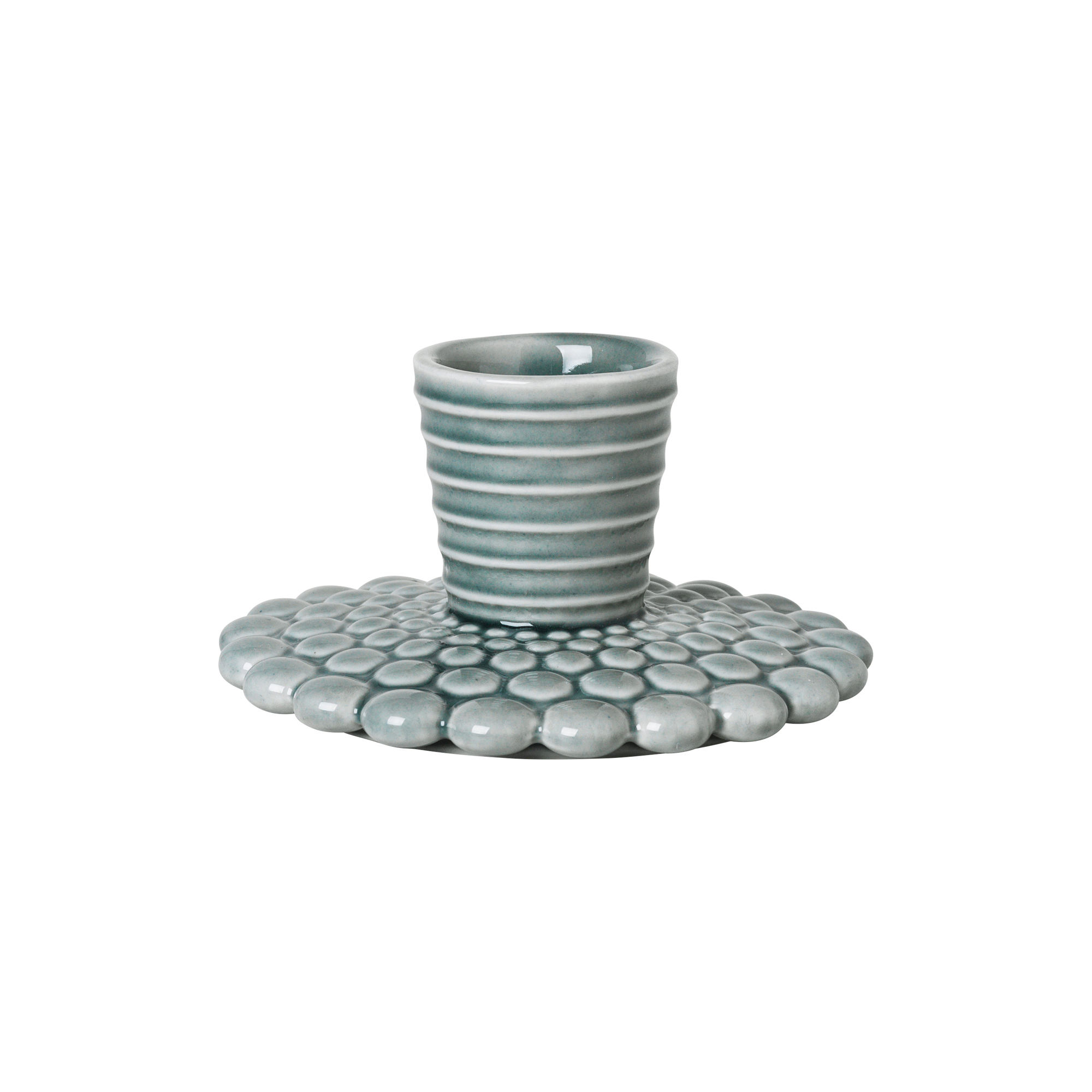 Dottir Nordic Design - Pipanella Bubble Lines lysestage, blue grey