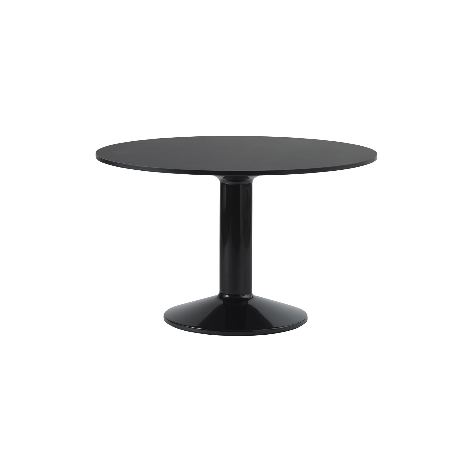 Muuto - Midst Table, black linoleum/black - Ø120 cm