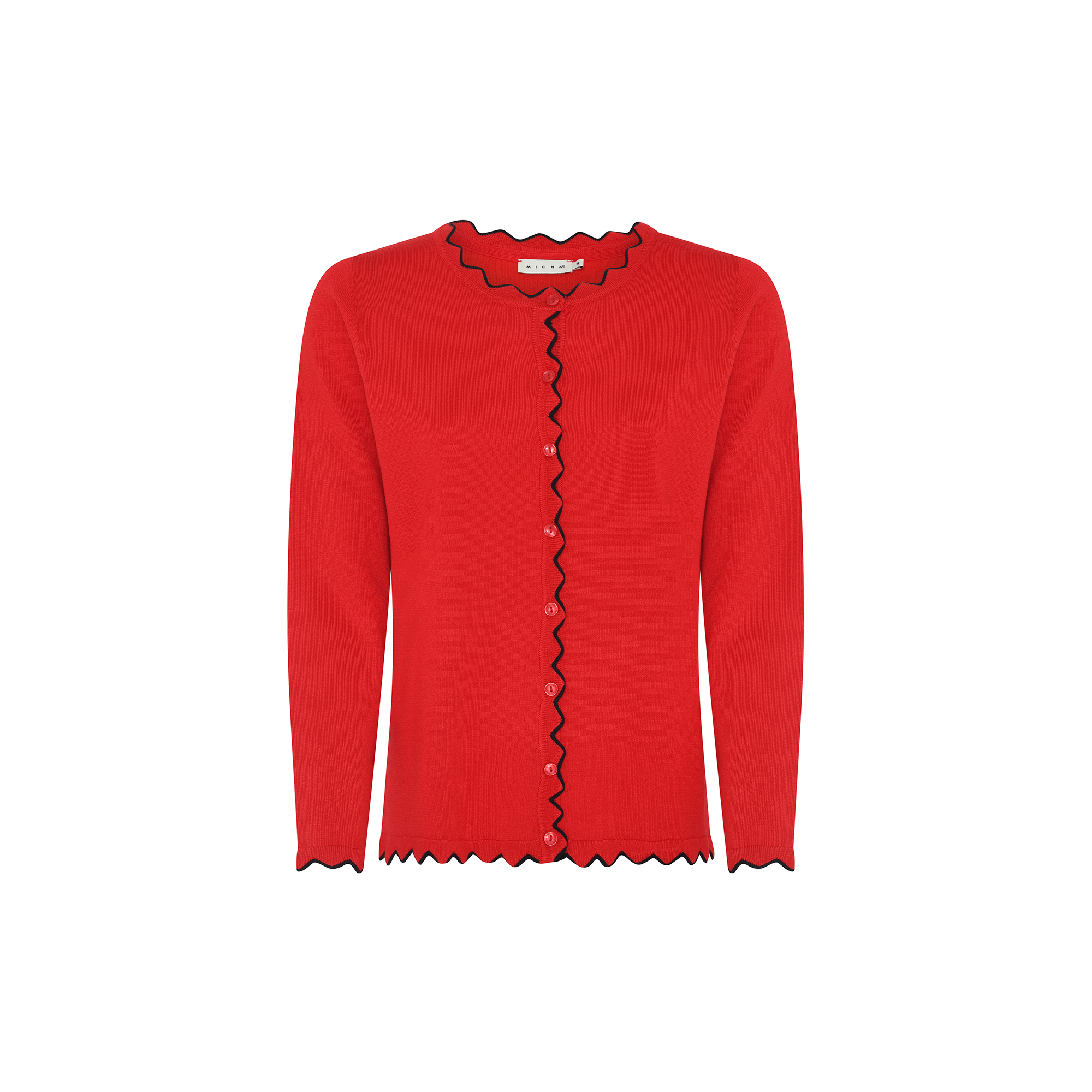 Micha - BB Viscos Knit w. Edge, poppy red - Str. M
