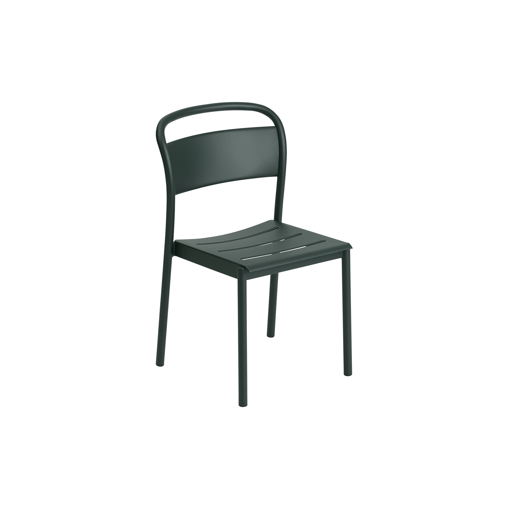 Muuto - Linear Steel Side Chair, dark green