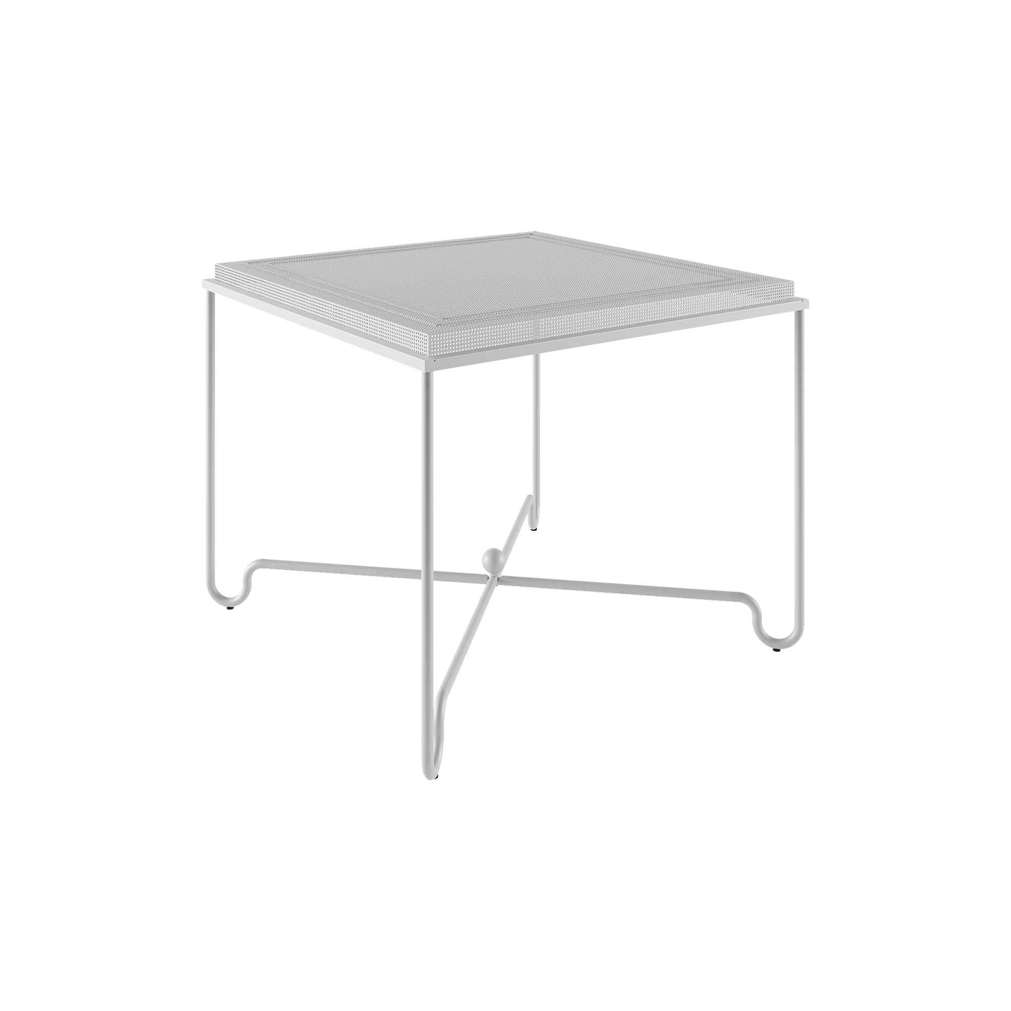 GUBI - Tropique Dining Table, classic white - H: 75,5 x B: 90 x D: 90 cm.