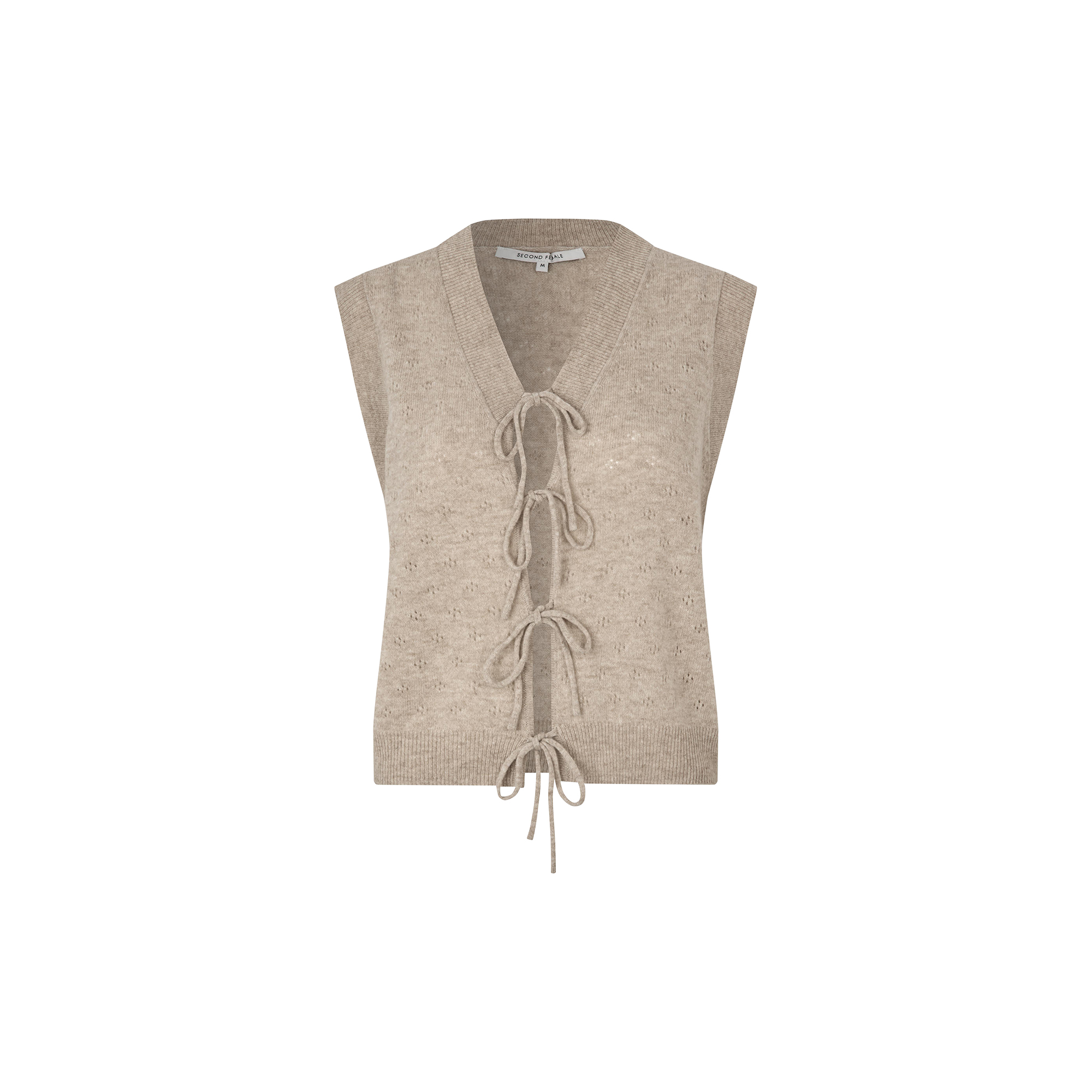 Second Female - Amala Knit Vest, plaza taupe - Str. L