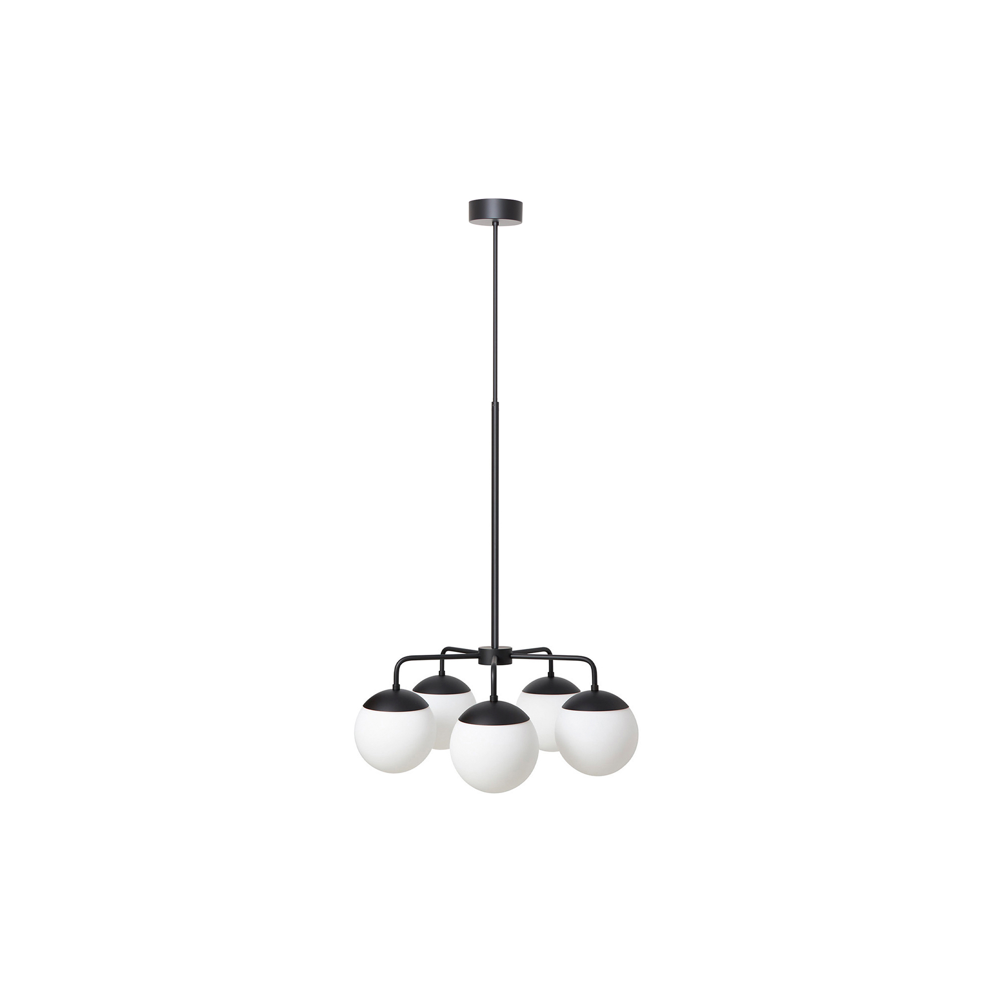 Rubn - Lord 5 Chandelier, black/opal