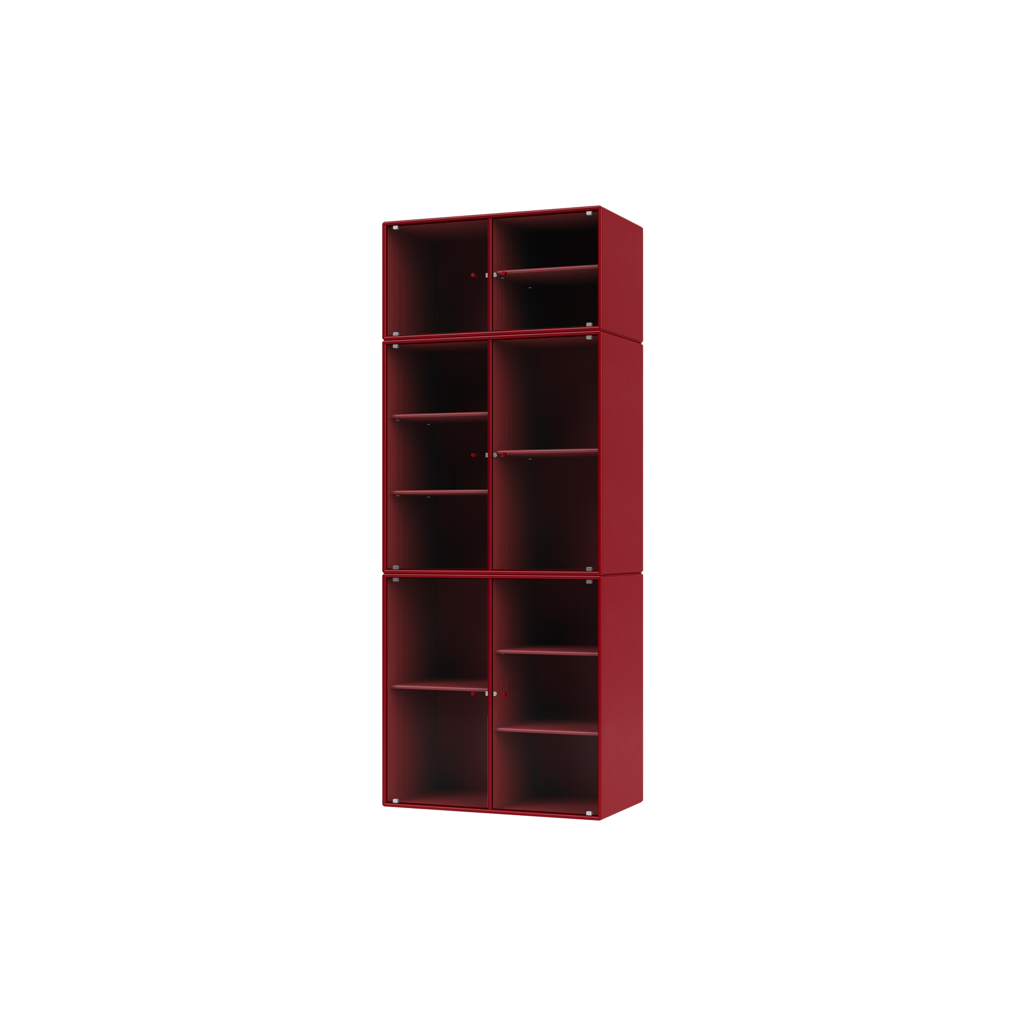 Montana Furniture - RIPPLE IV vitrineskab, 165 beetroot