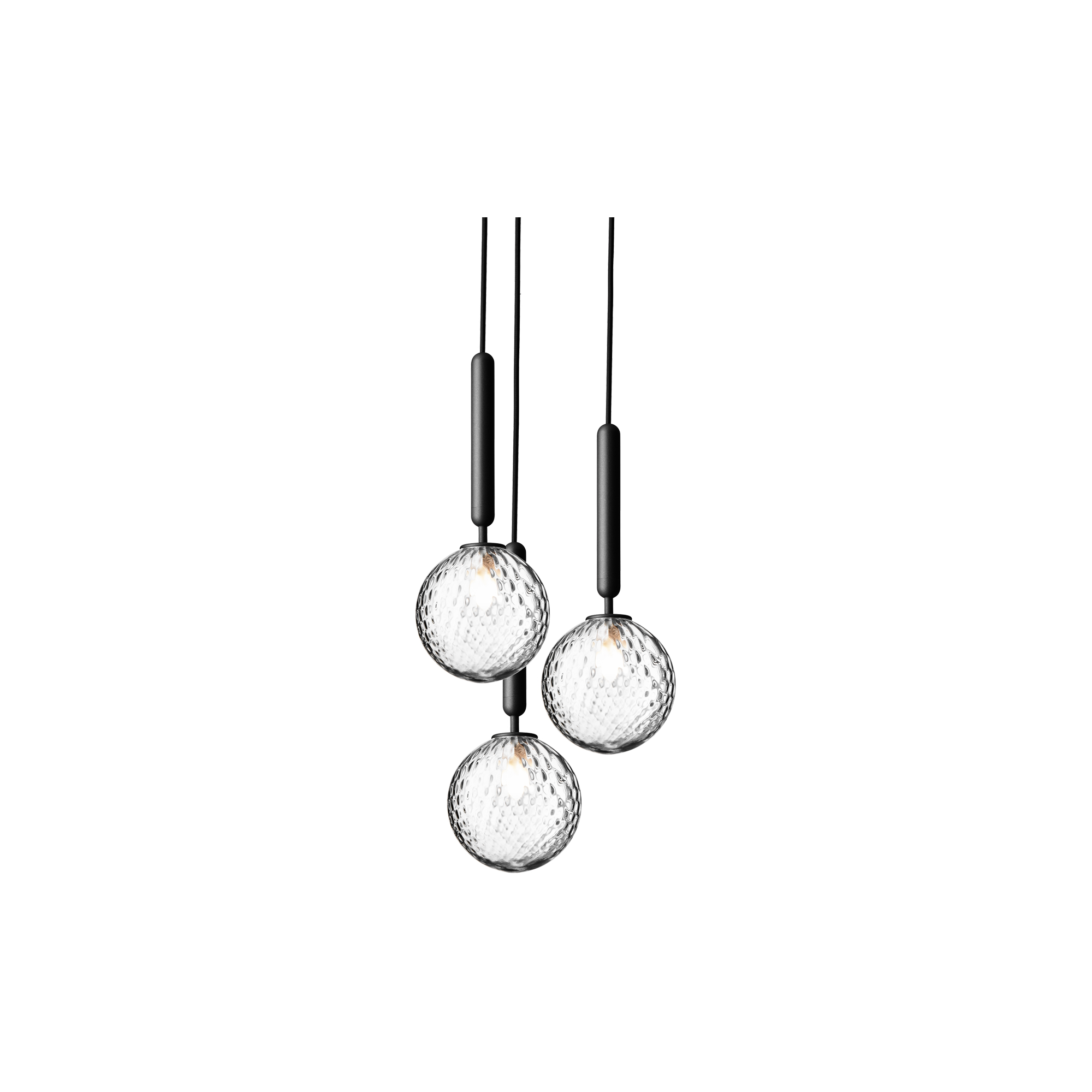 Nuura - Miira 3 Pendant, rock grey/optic clear