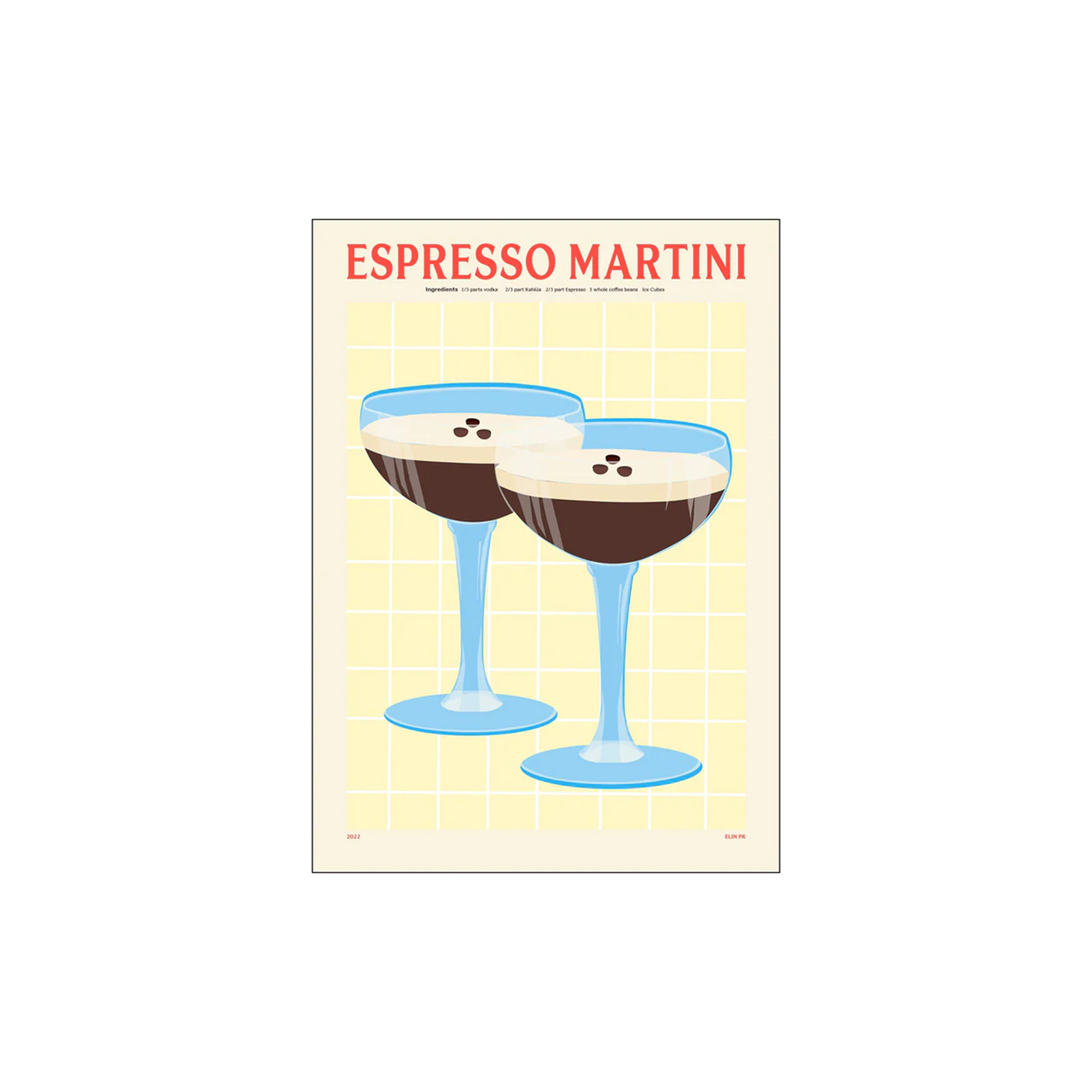 Poster & Frame - PSTR Studio x Elin PK - Espresso Martini - 50x70 cm