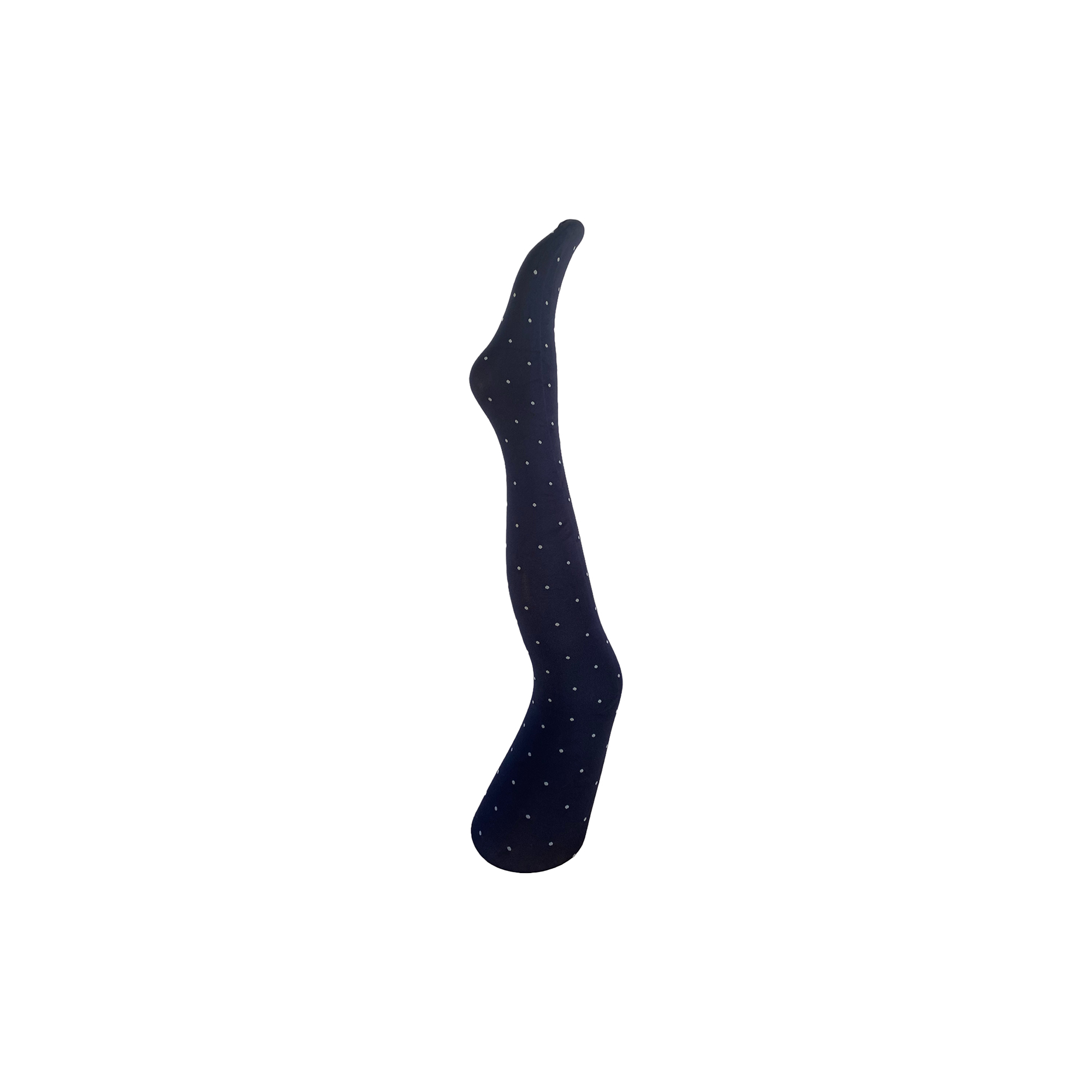 A MOÌ - Agnes navy dot tights, navy w. light grey dots - 2-M-XL