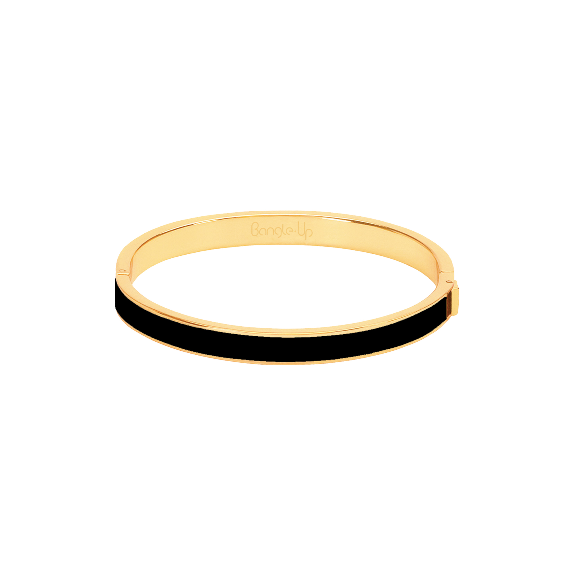 bangle up - BANGLE Bracelet 7 mm T1, black/light gold - T1