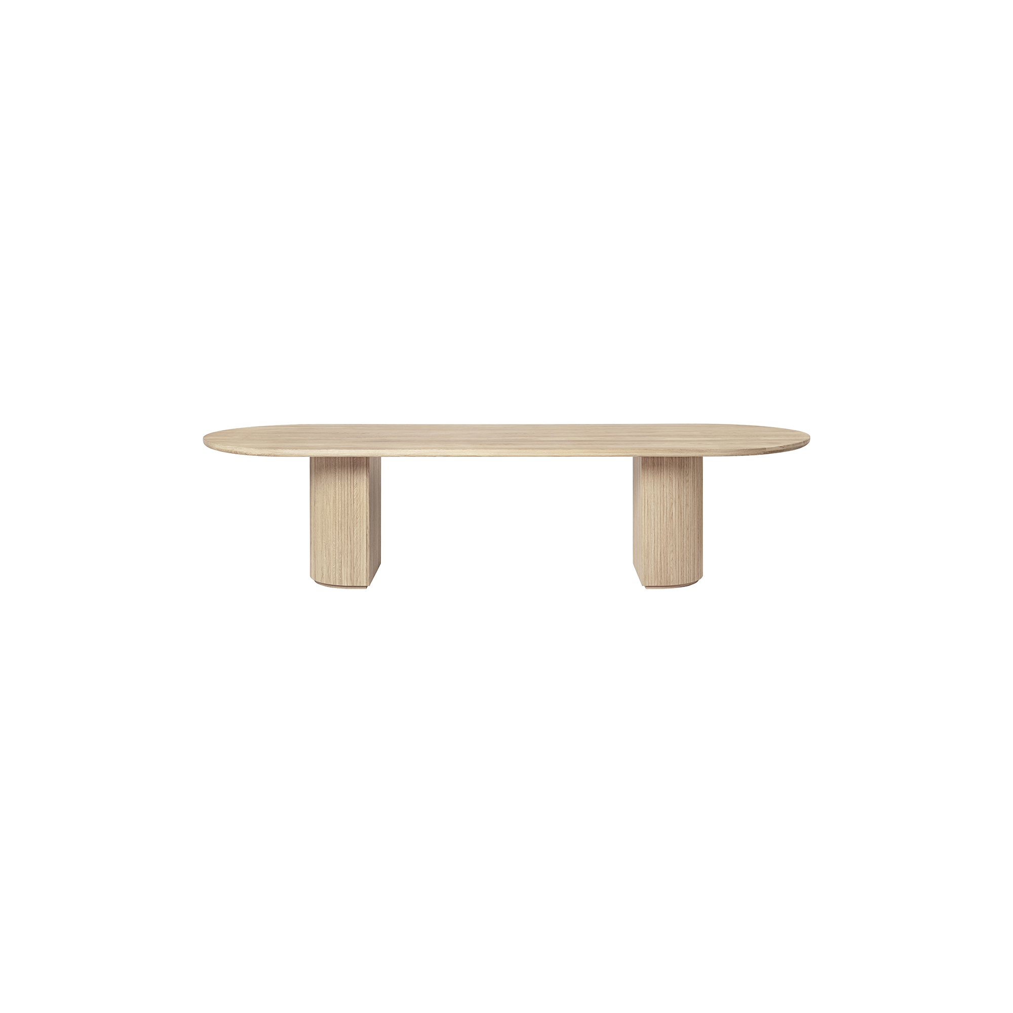 GUBI - Moon Elliptical Dining Table, soap treated oak - H: 73 x L: 290 x B: 105 cm.