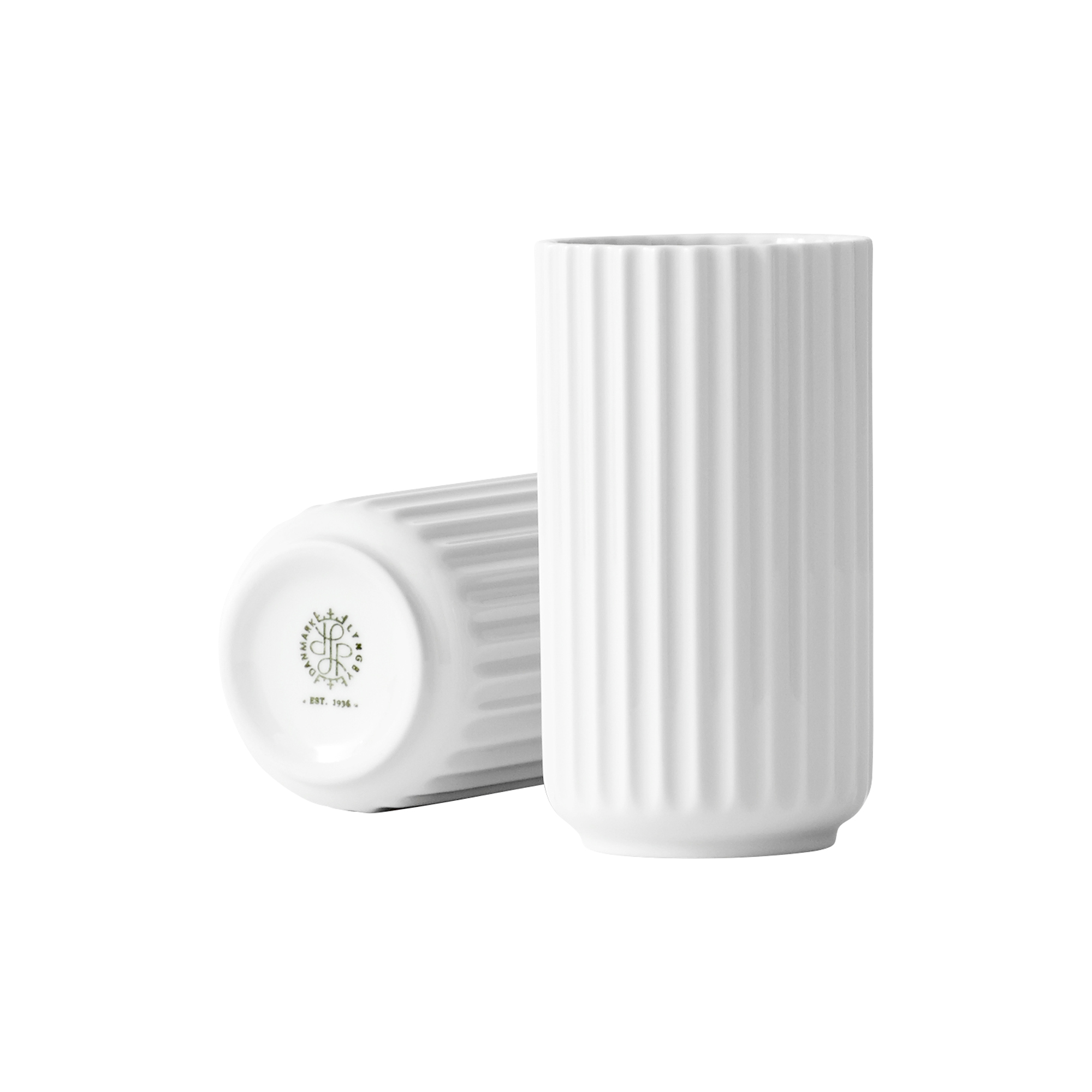 Lyngby Porcelæn - Lyngby Vase, hvid - H12.5 cm