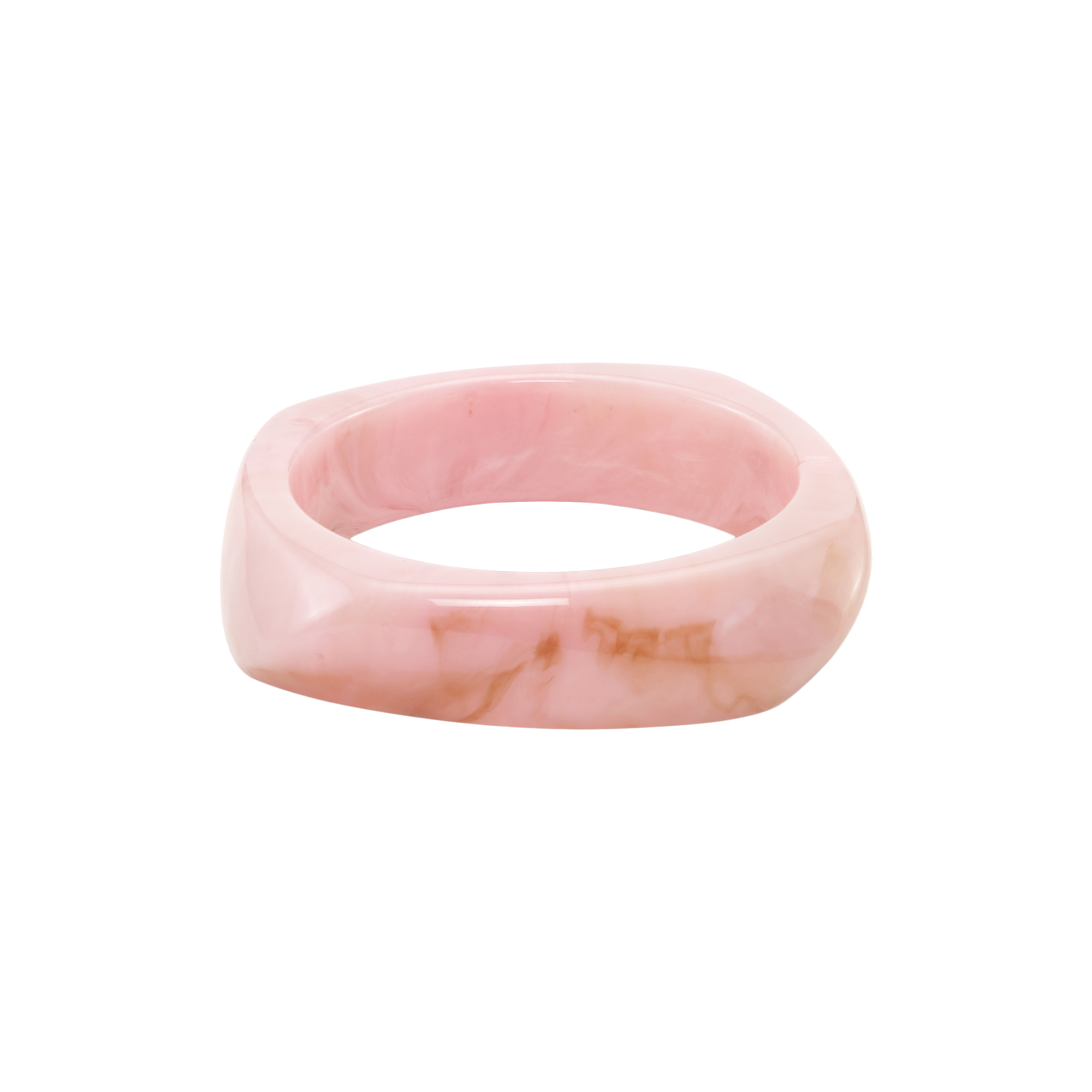 SUI AVA - Chunky Bangle, pink marble