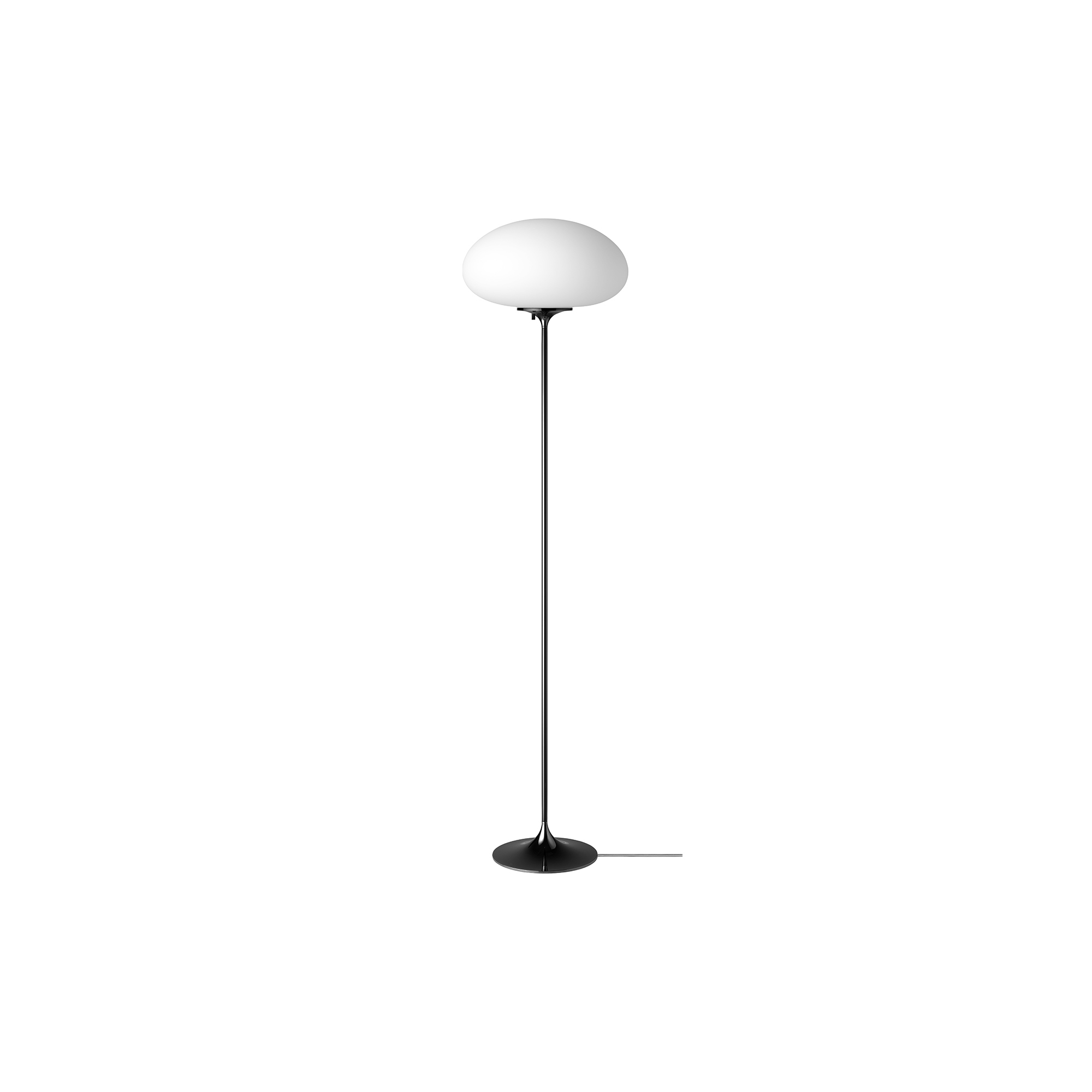 GUBI - Stemlite Floor Lamp, black chrome - H: 150 x Ø 38 cm.