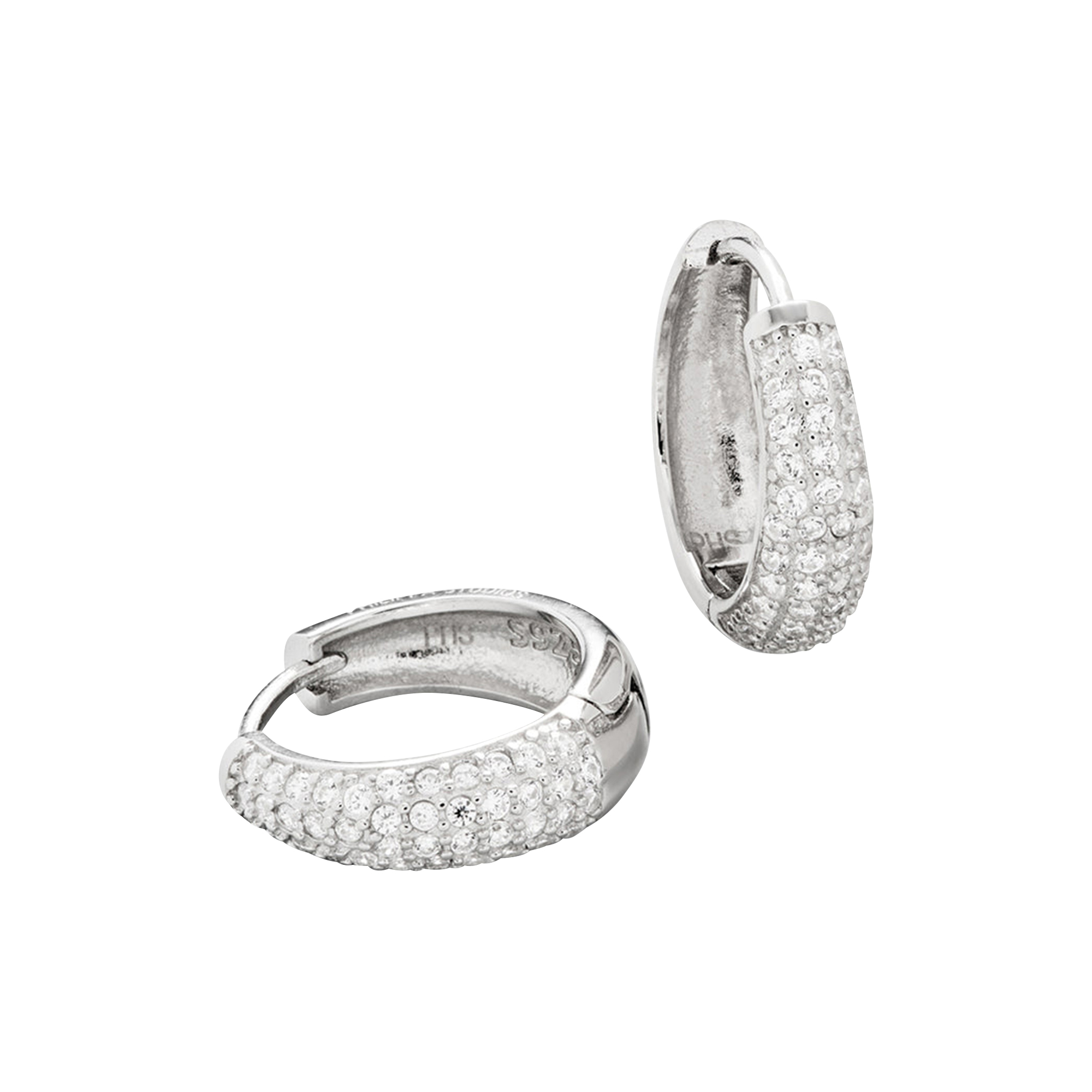 Philippa Studios - Dome Pave Hoops - L