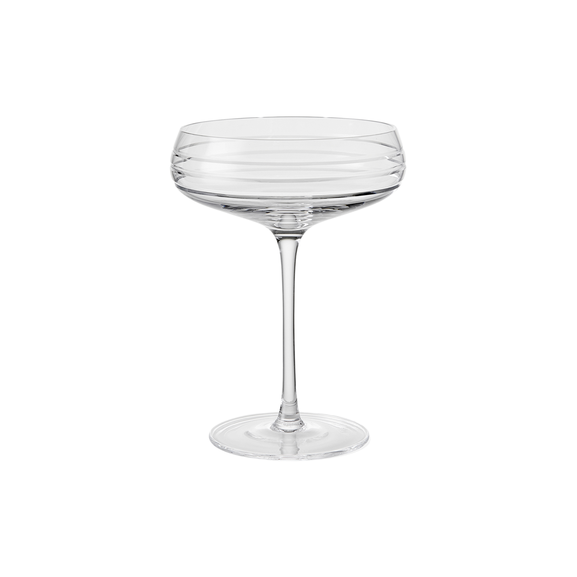 Louise Roe - Champagne Coupe Triple Cut, Crystal Glass