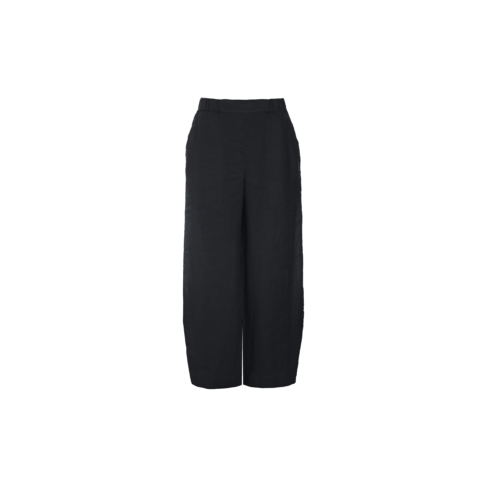 BITTE KAI RAND - Airy linen elastik bukser, black - Str. S