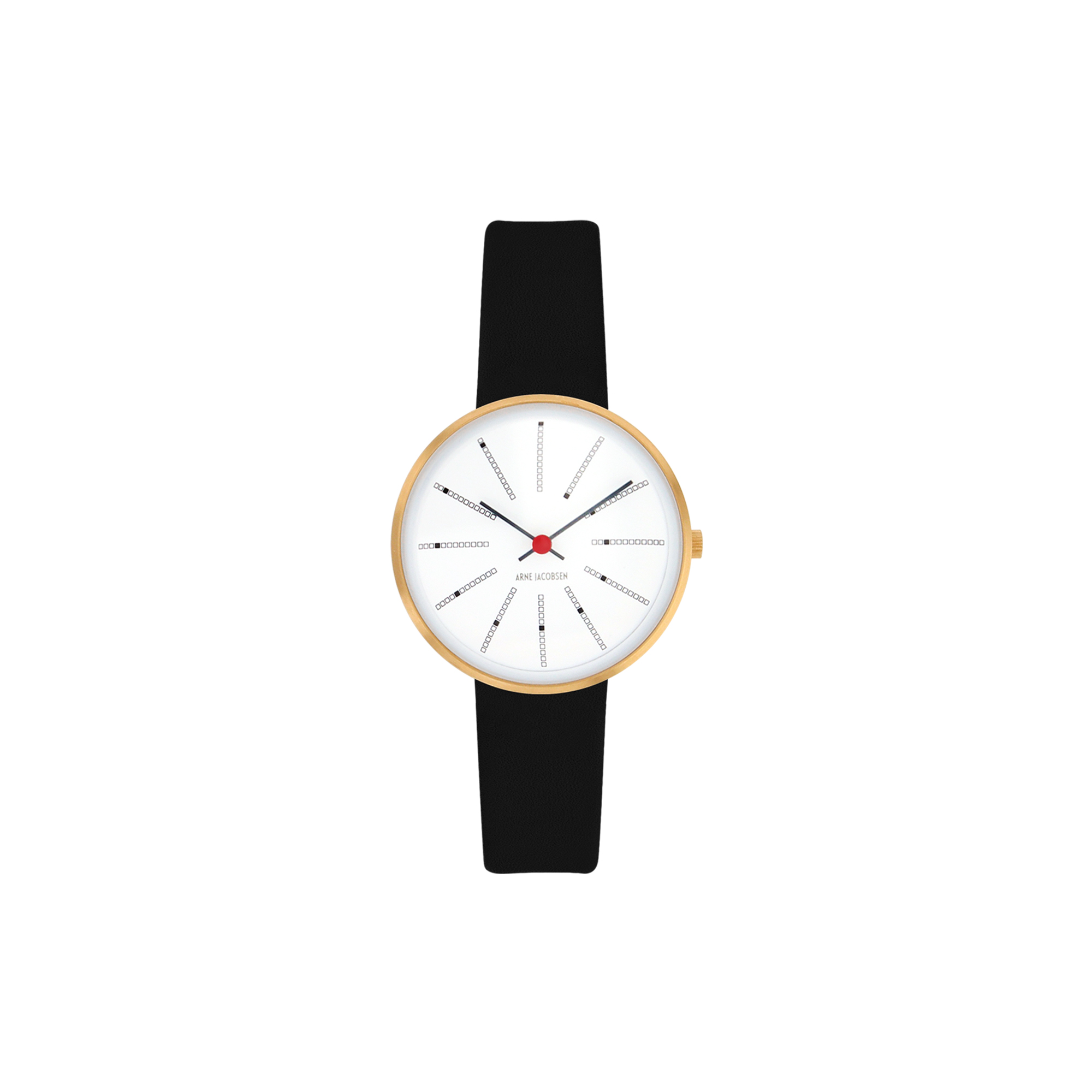 Arne Jacobsen Watches - Bankers armbåndsur, white/gold/black - 30mm