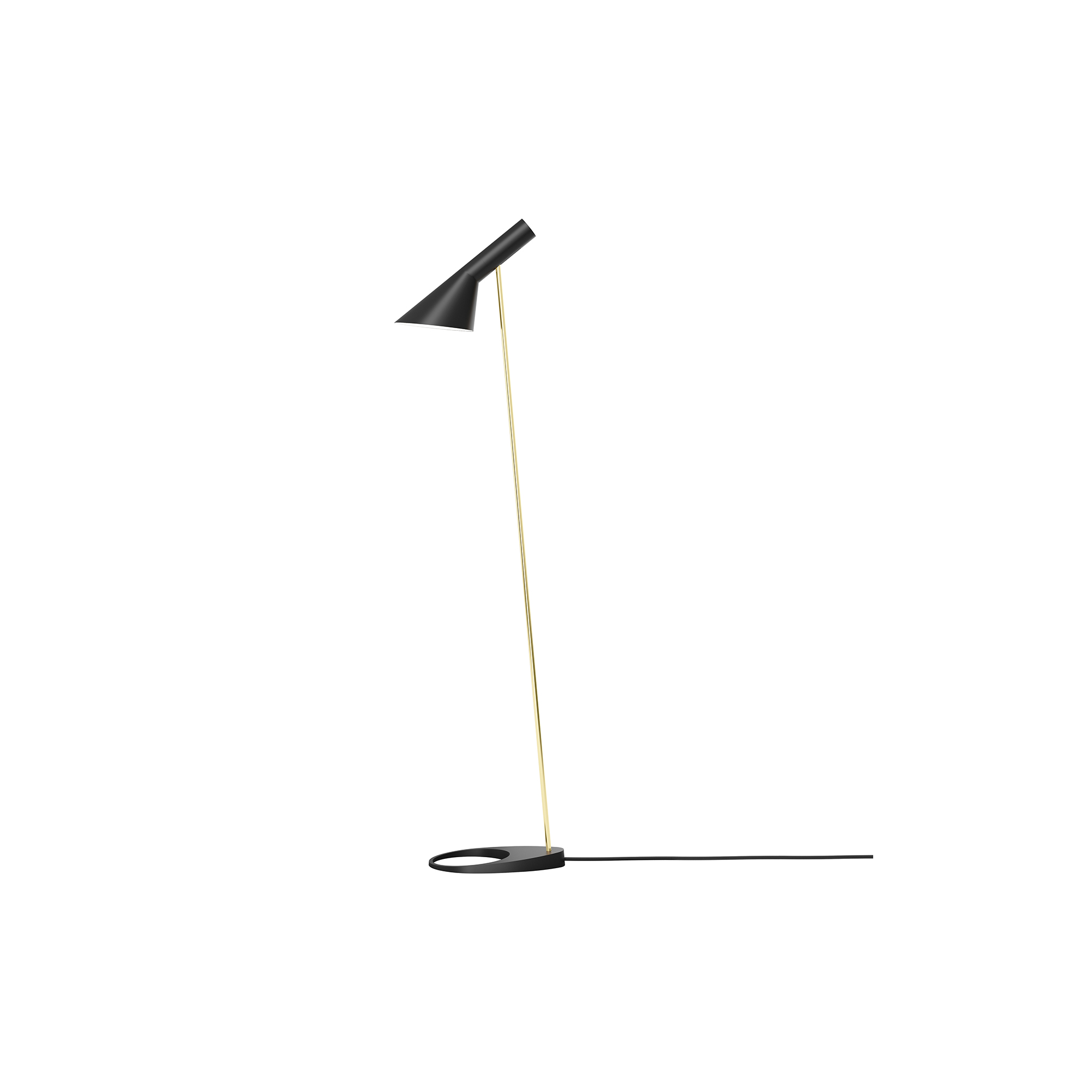 Louis Poulsen - AJ gulvlampe, brass/black