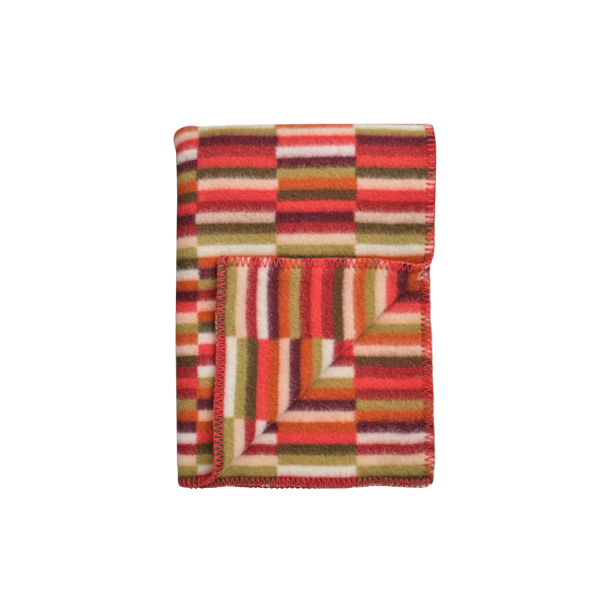 Røros Tweed - IDA Throw, red shades - 135x200 cm