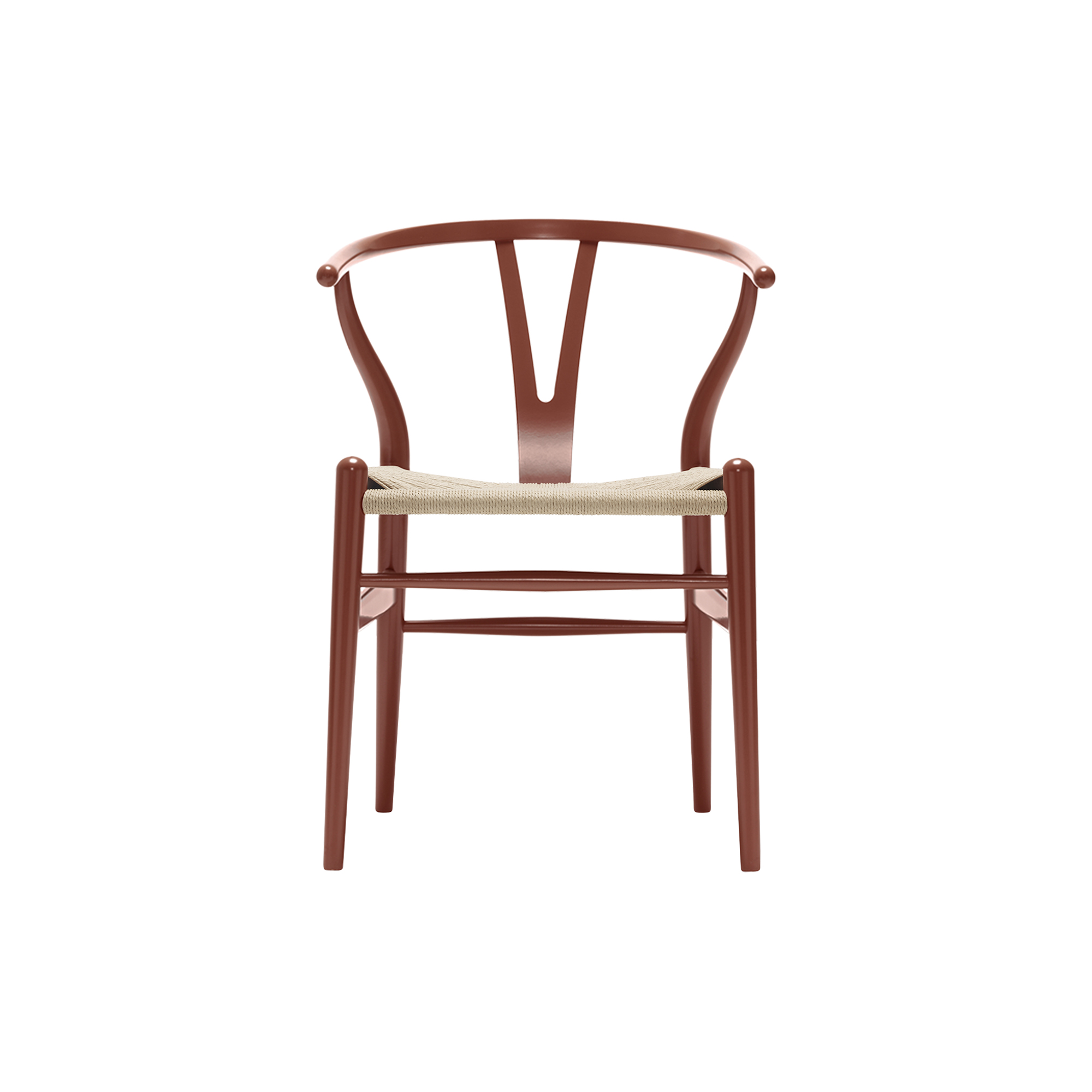 Carl Hansen & Søn - CH24 Y-stolen spisebordsstol, red brown/natur - H: 76 x B: 55 x D: 51 cm.