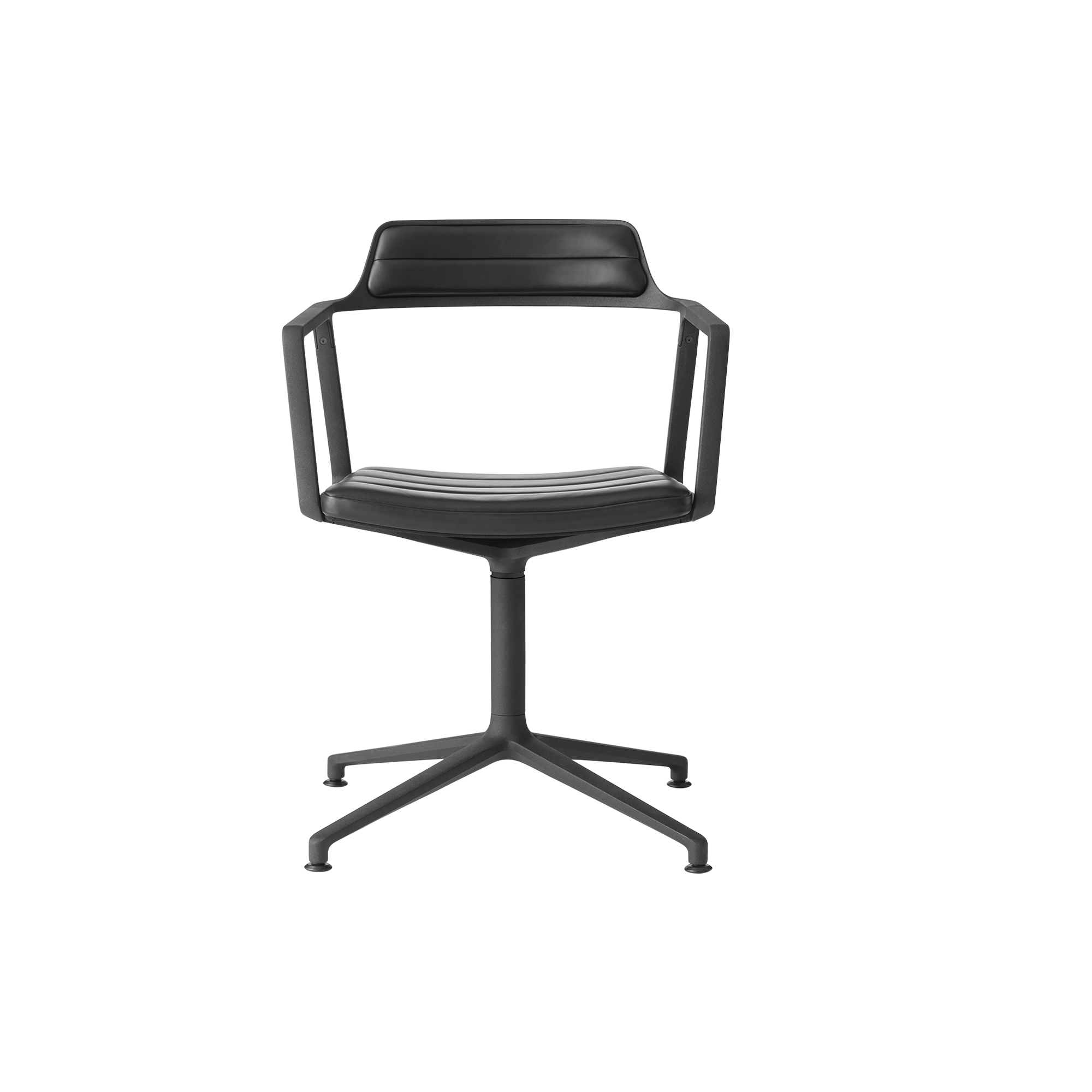 Vipp - VIPP452 Swivel Chair with Gliders, black/black