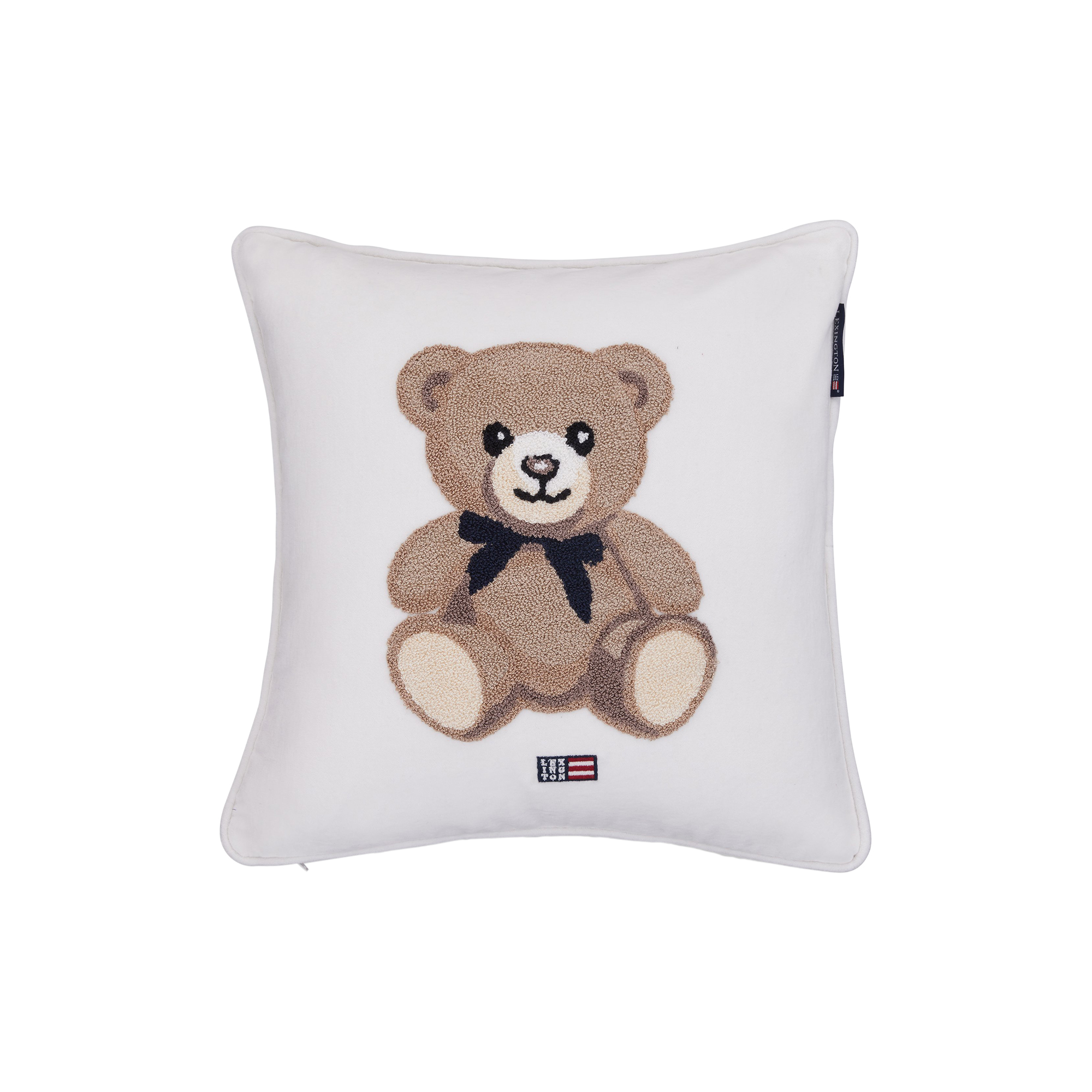 Lexington - Icons Teddy Organic Cotton Velvet Pillow, white/beige