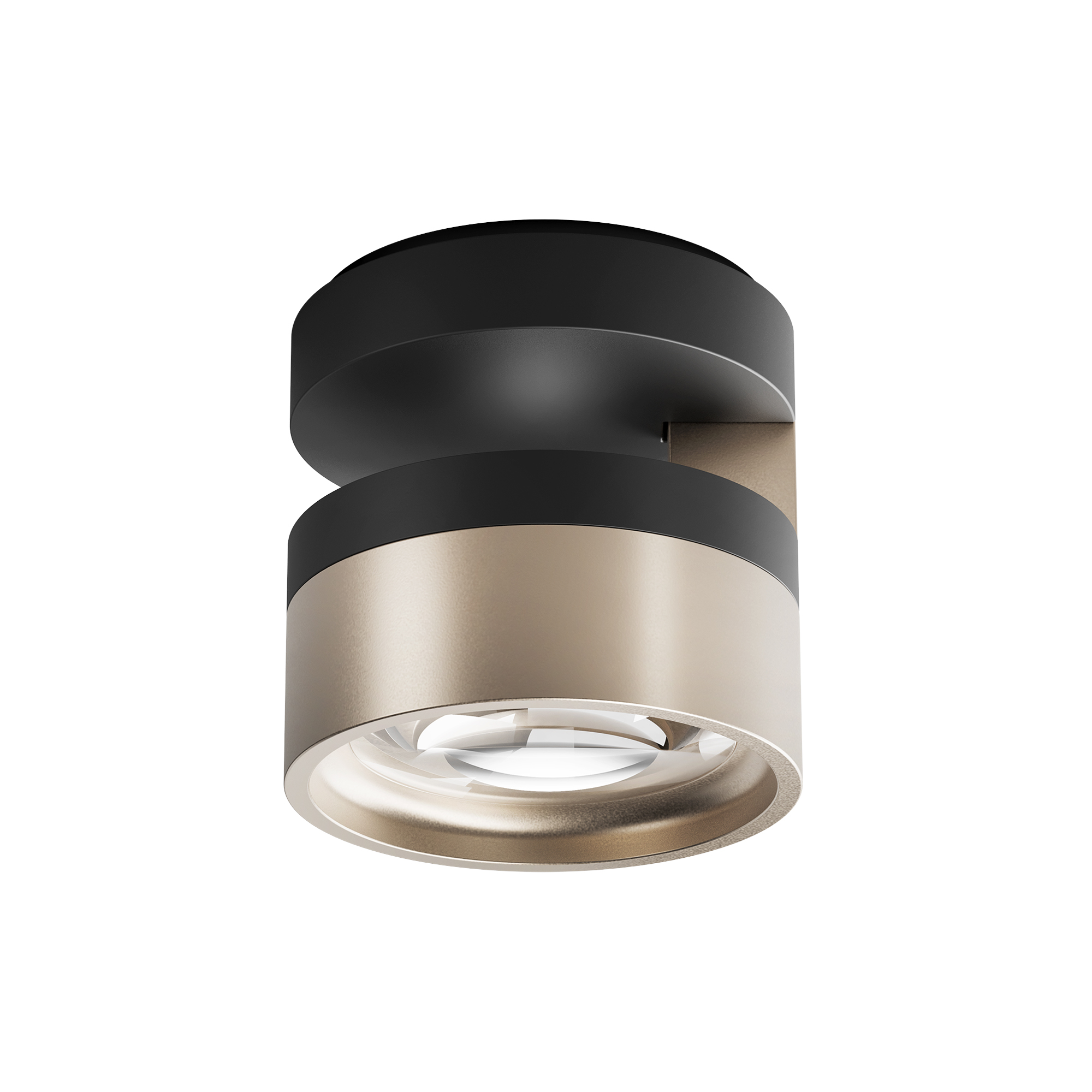 LIGHT-POINT - BLADE C1 SLIM loftlampe, matt black/satin gold - H: 10,5 x Ø 10 cm.
