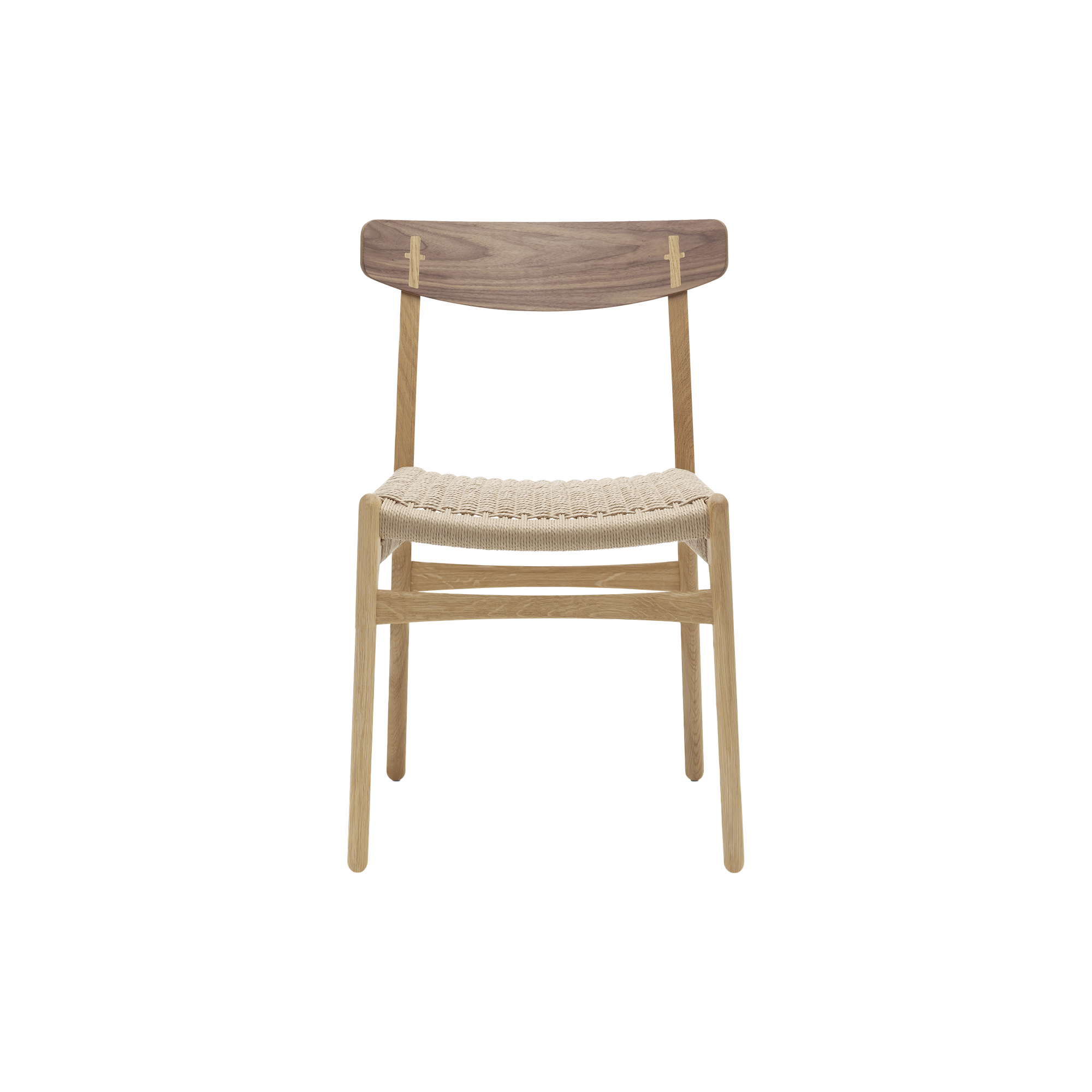 Carl Hansen & Søn - CH23 spisebordsstol, olieret eg/olieret valnød/natur - H: 78,5 x B: 50,5 x D: 50,5 cm.