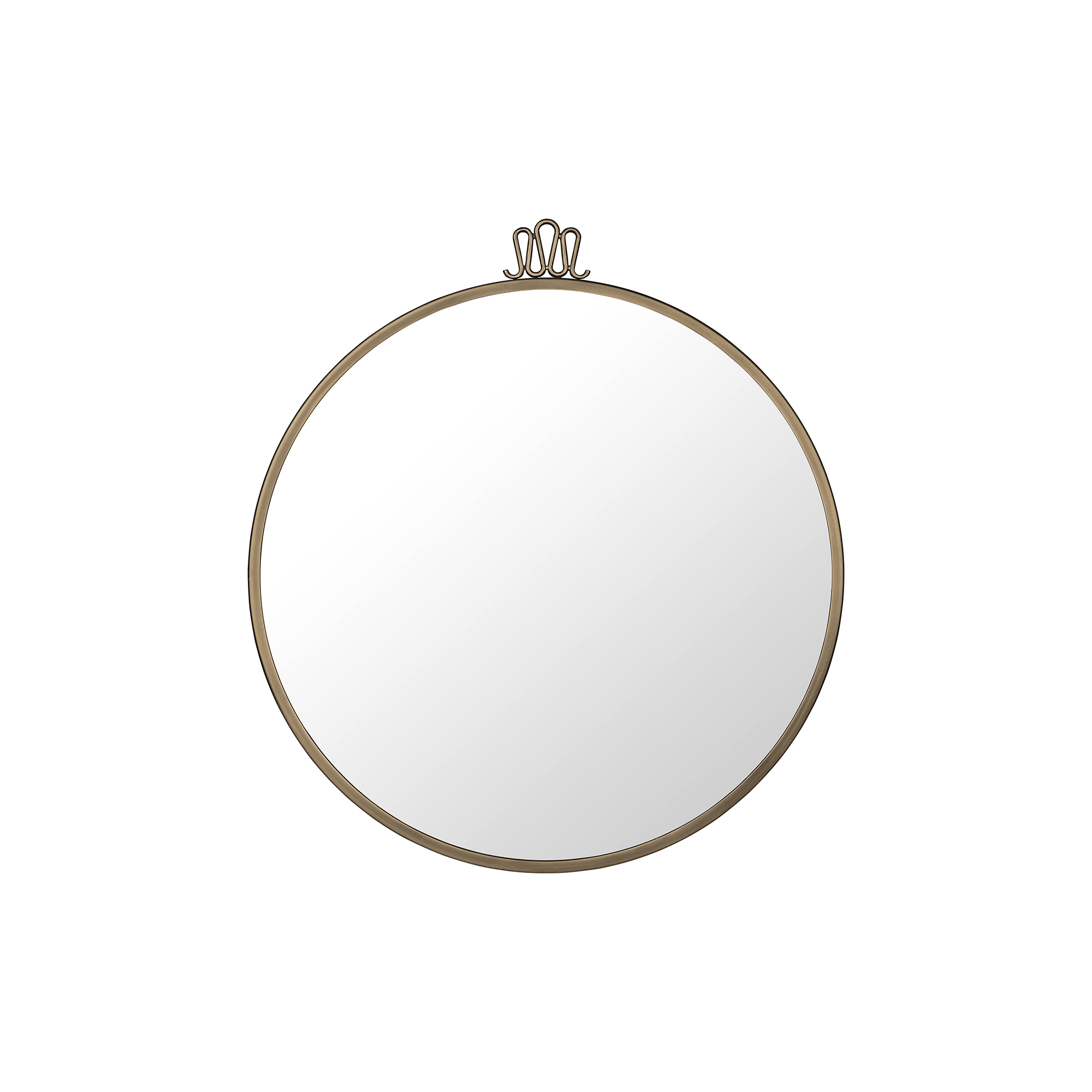 GUBI - Randaccio Wall Mirror, antique brass - Ø60 cm